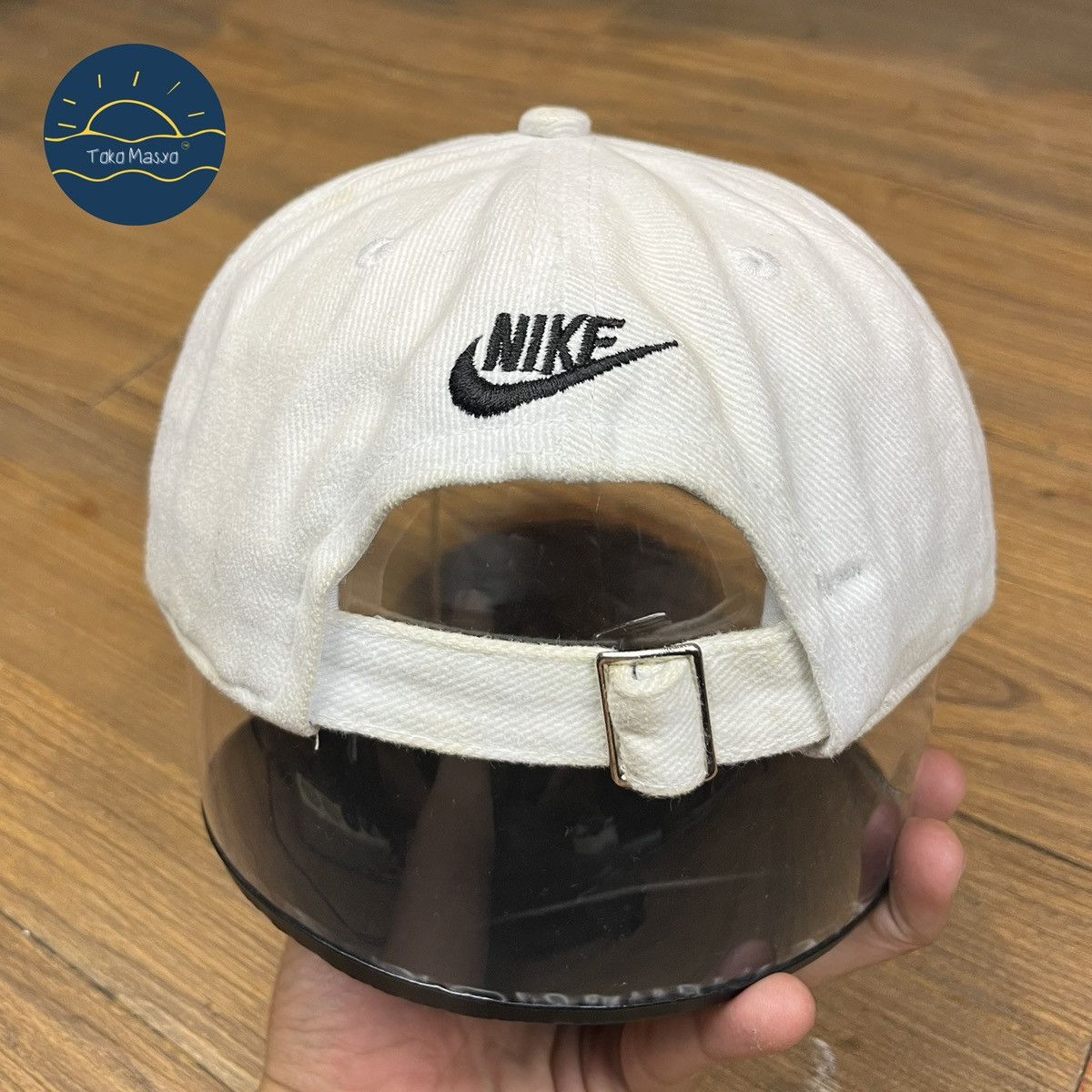 Nike × Vintage Vintage Nike 90’s Embroidered Swoosh Cap Green Visor - White Size ONE SIZE - 4 Thumbnail