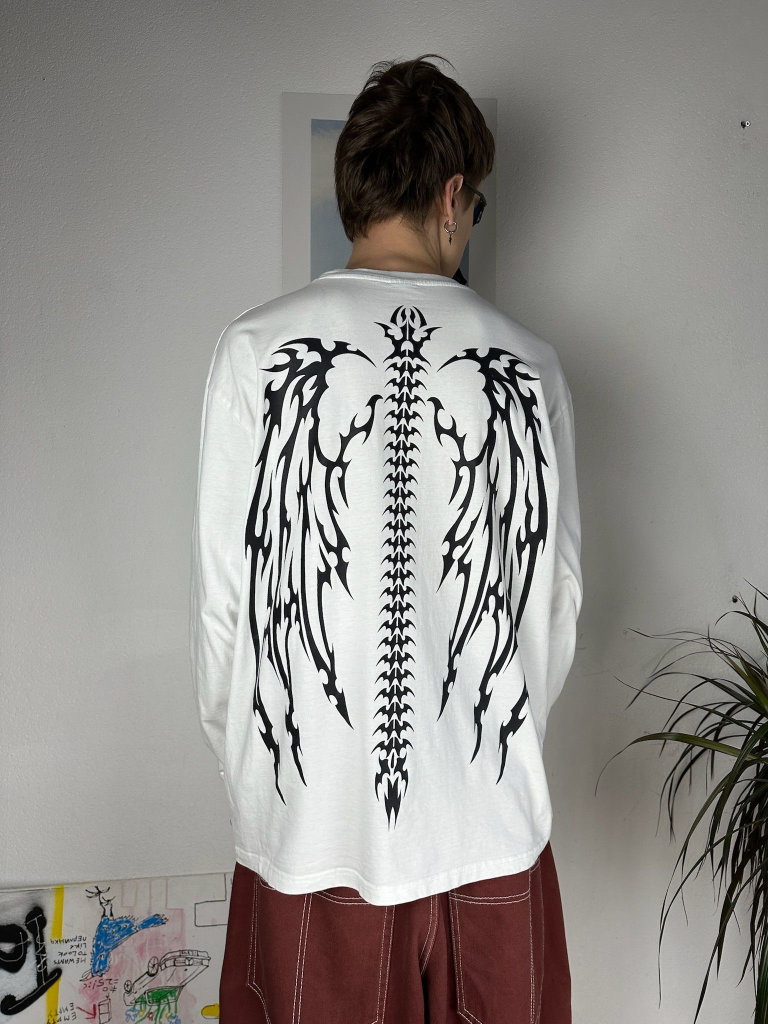 Tribal Streetwear Rare Vintage 00s Tribal Long Sleeve Tatoo Rave Rock Metal Size US L / EU 52-54 / 3 - 1 Thumbnail