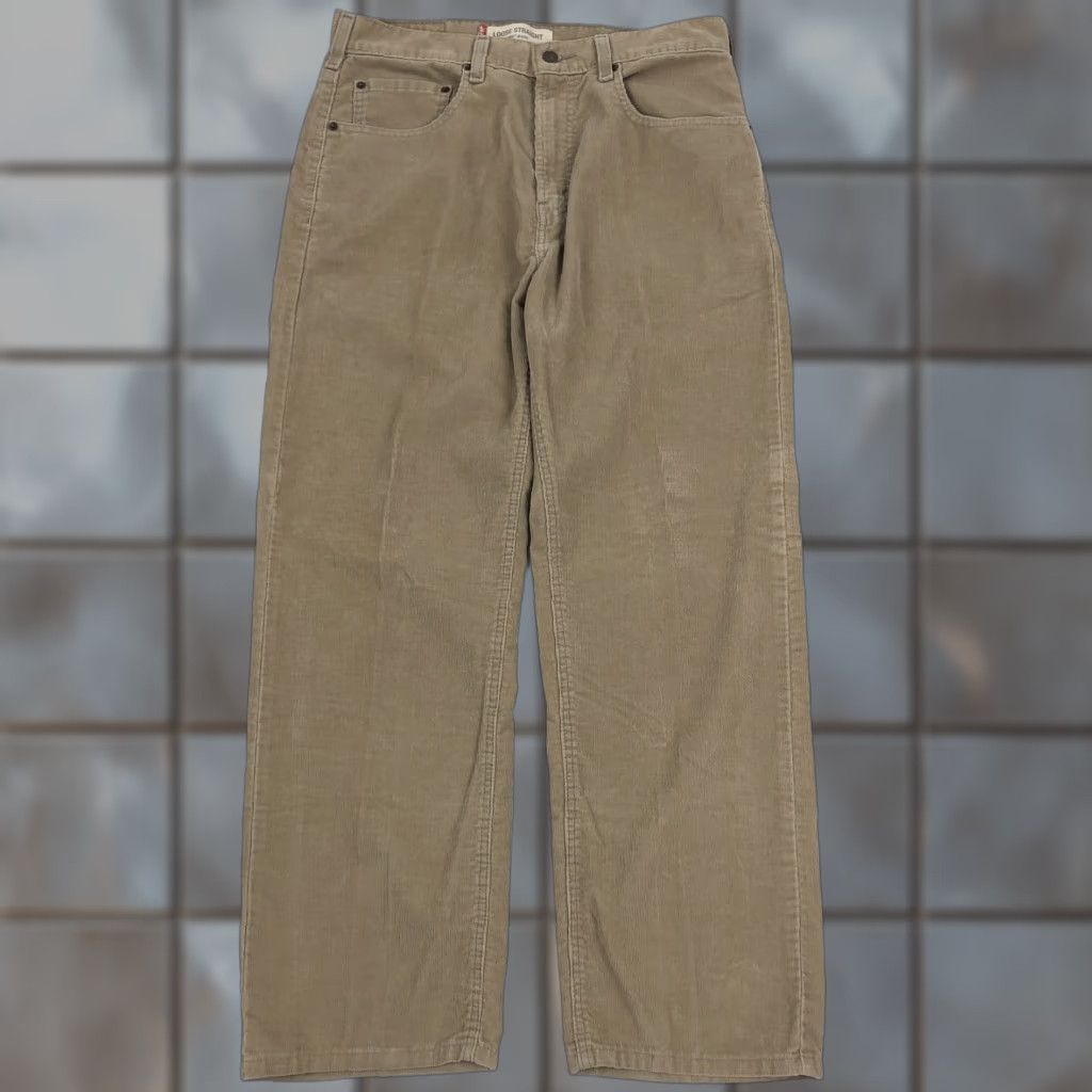 Levi's VINTAGE Levi's 569 Loose Straight Corduroy Pants Men 32x30 Tan Brown Y2K Size US 32 / EU 48 - 1 Thumbnail