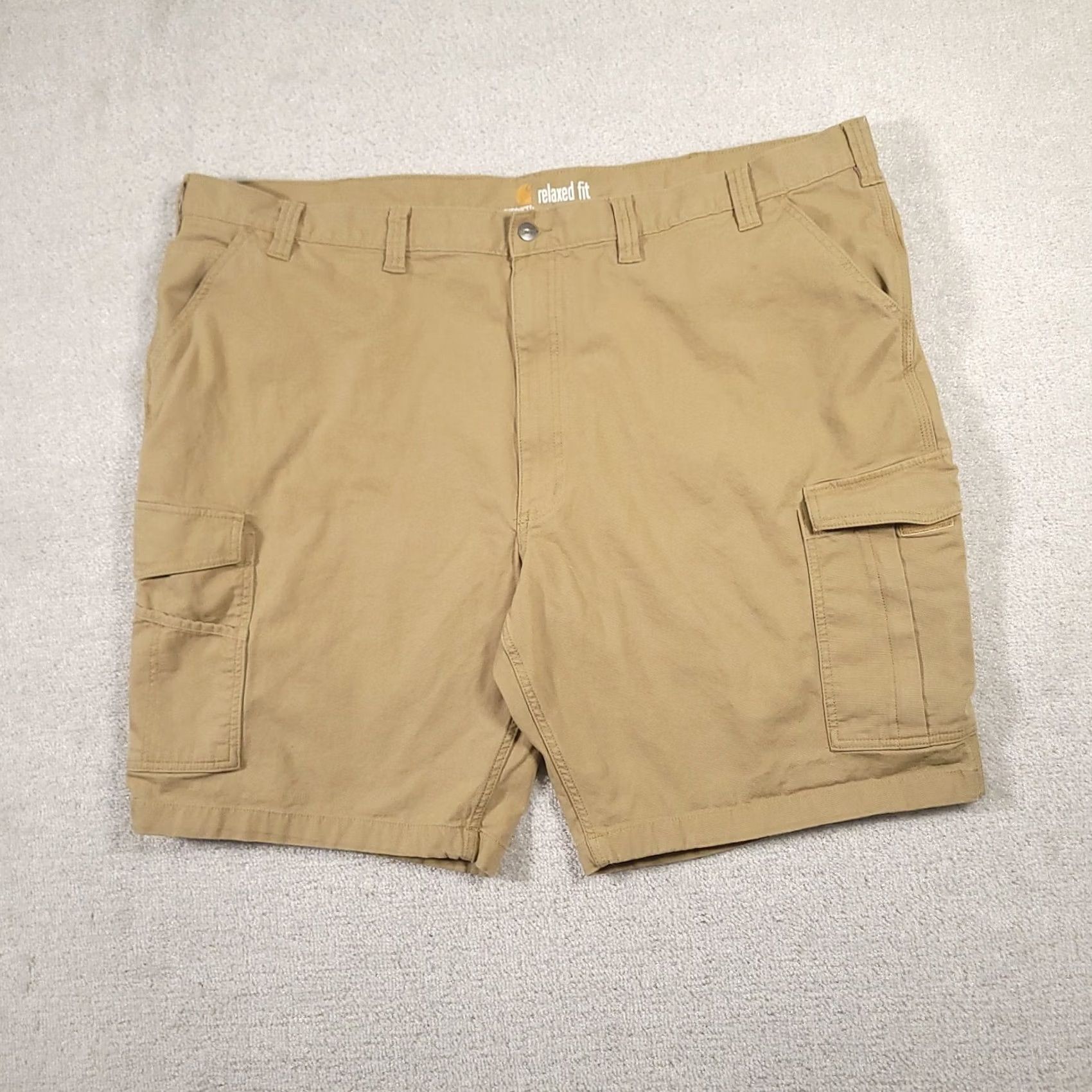 Carhartt Carhartt Men's 52 Rugged Flex Relaxed Fit Cargo Work Shorts Khaki Beige Big & Tall Size US 36 / EU 52 - 2 Thumbnail
