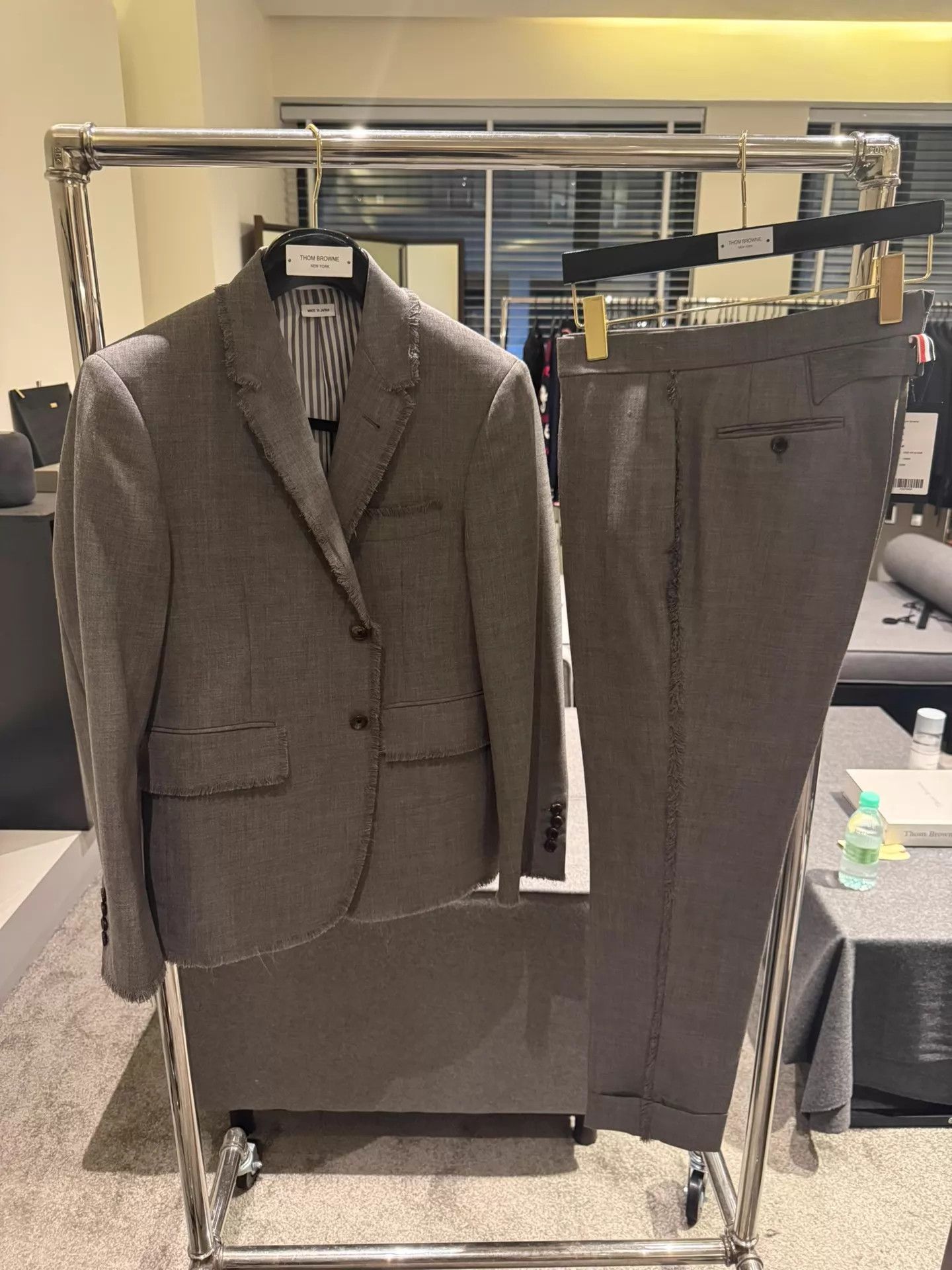 Thom Browne Thom Browne Runway Raw Edge Mid-Gray Wool Suit Size 1 95 New Size US S / EU 44-46 / 1 - 6 Thumbnail