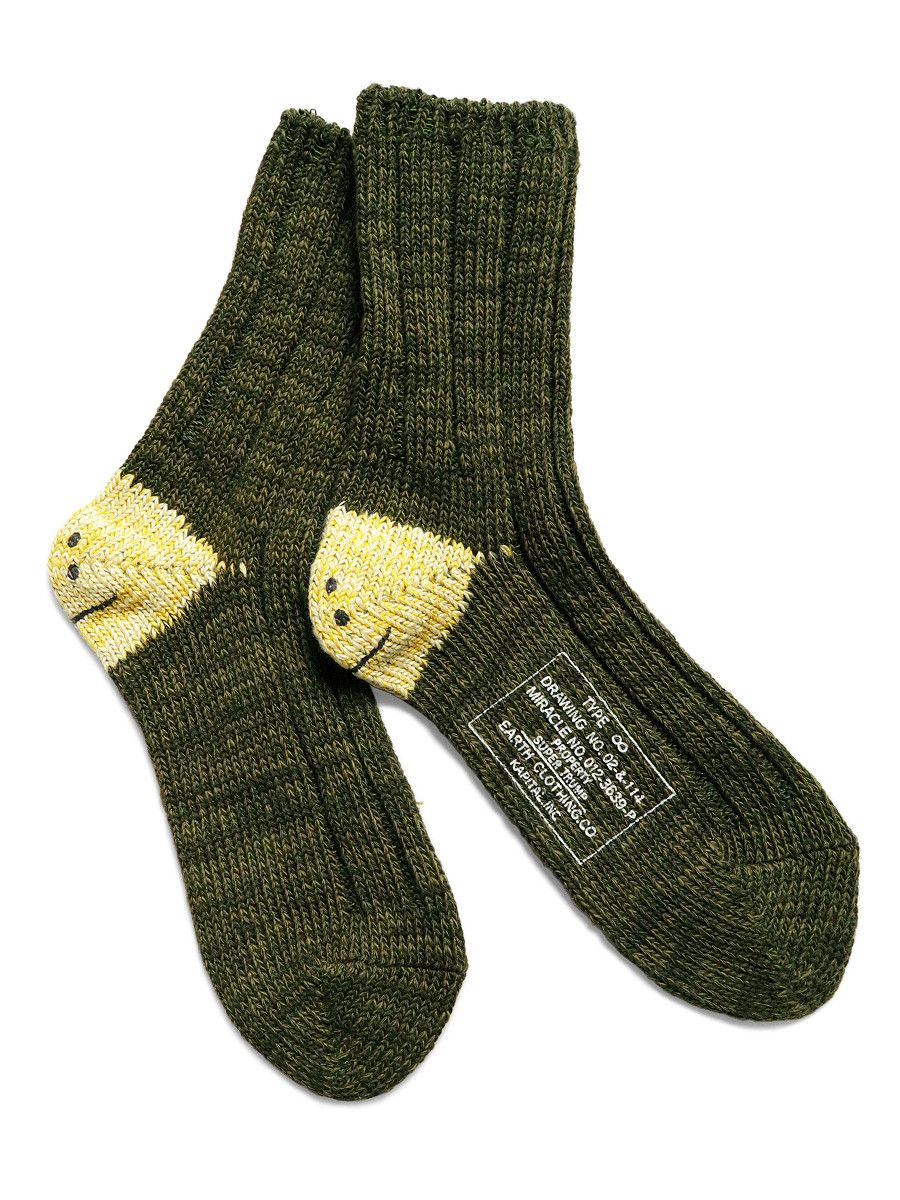 Kapital Kapital MA-1 RAINBOWY HAPPY HEEL Socks Size ONE SIZE - 1 Preview