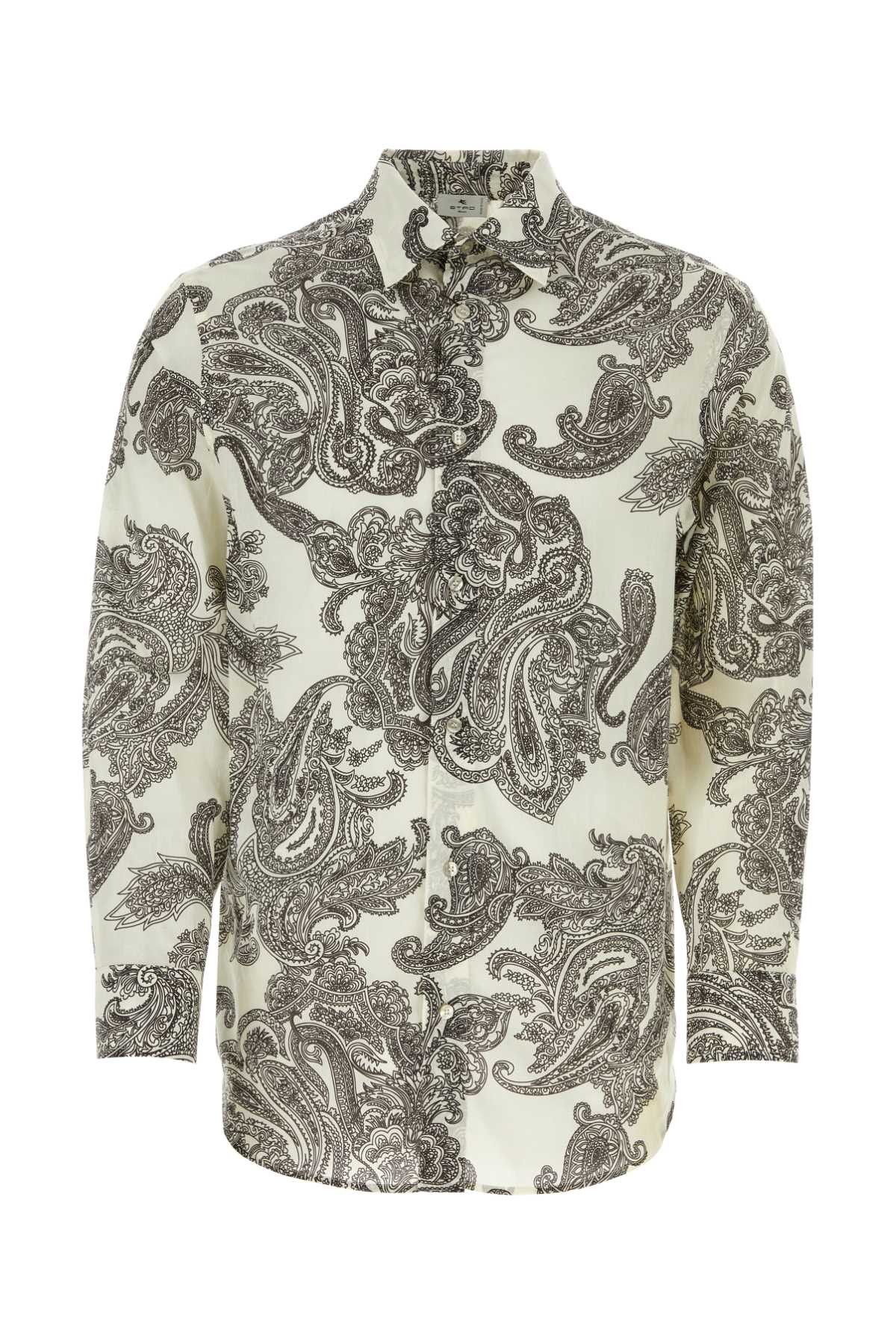 image of Etro Printed Cotton Shirt, Men's (Size XL)
