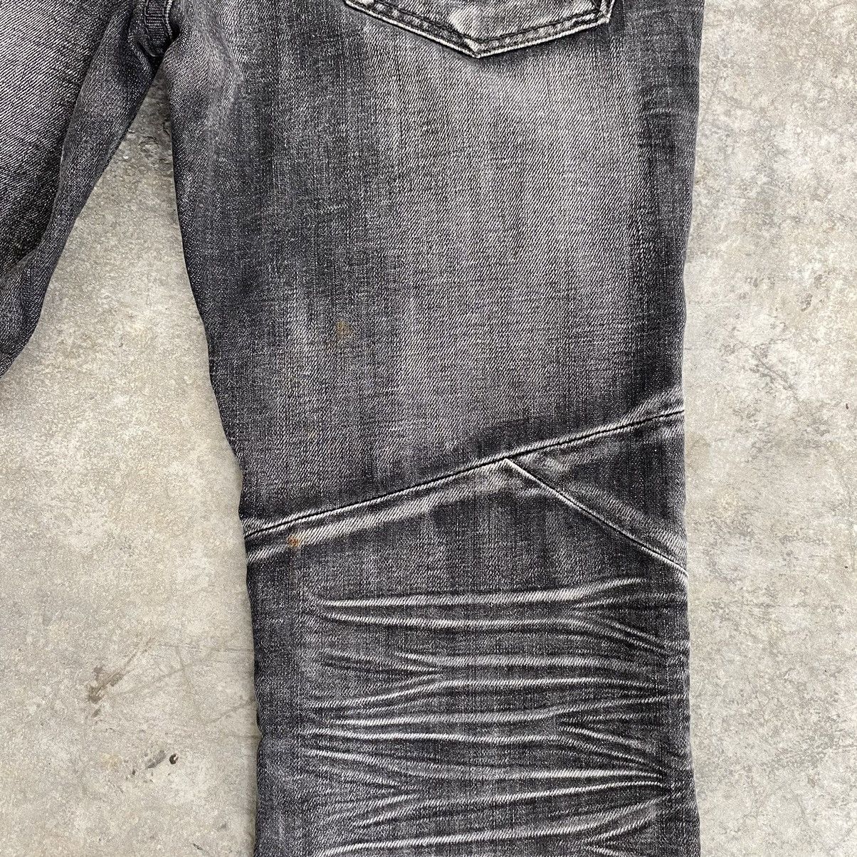 Japanese Brand Edge Rupert Japan Washed Grey Panelled Flared Jeans Size US 30 / EU 46 - 18 Thumbnail