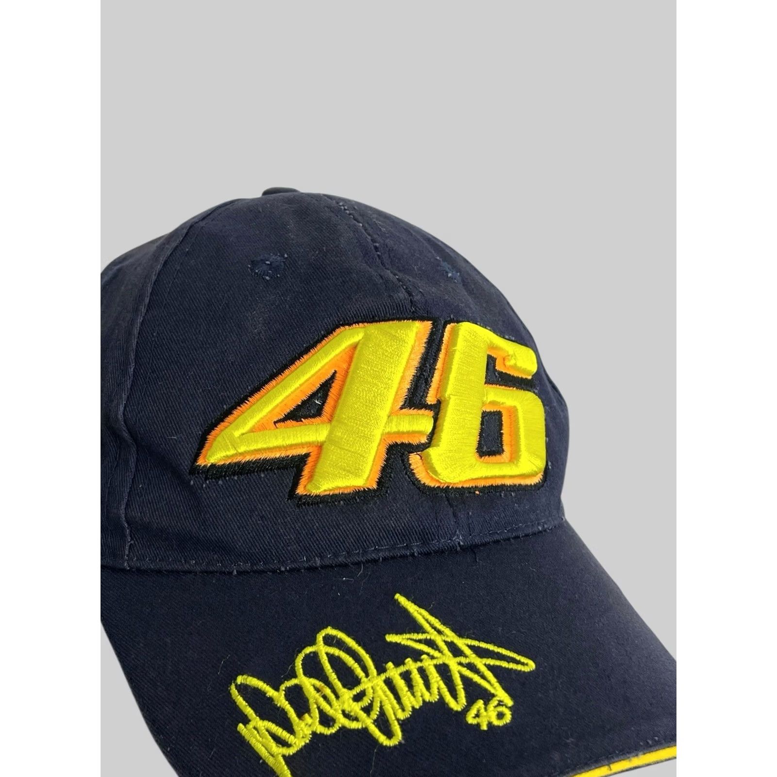 Valentino Valentino Rossi VR 46 Motorcycle The Doctor Cap Hat Snapback Adjustable Dark Blue Cotton Men One Size Mockup Hanldeboard Size ONE SIZE - 2 Thumbnail
