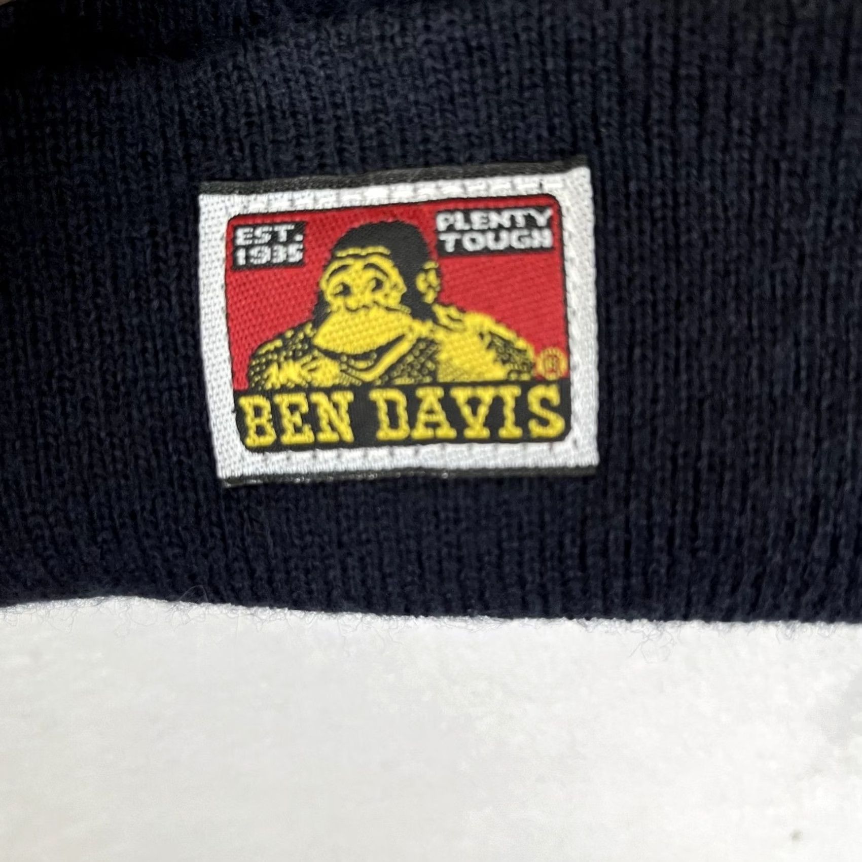 Ben Davis VINTAGE Ben Davis Beanie Hat One Size Blue Knit Cuffed Logo Patch Made In USA Size ONE SIZE - 3 Thumbnail
