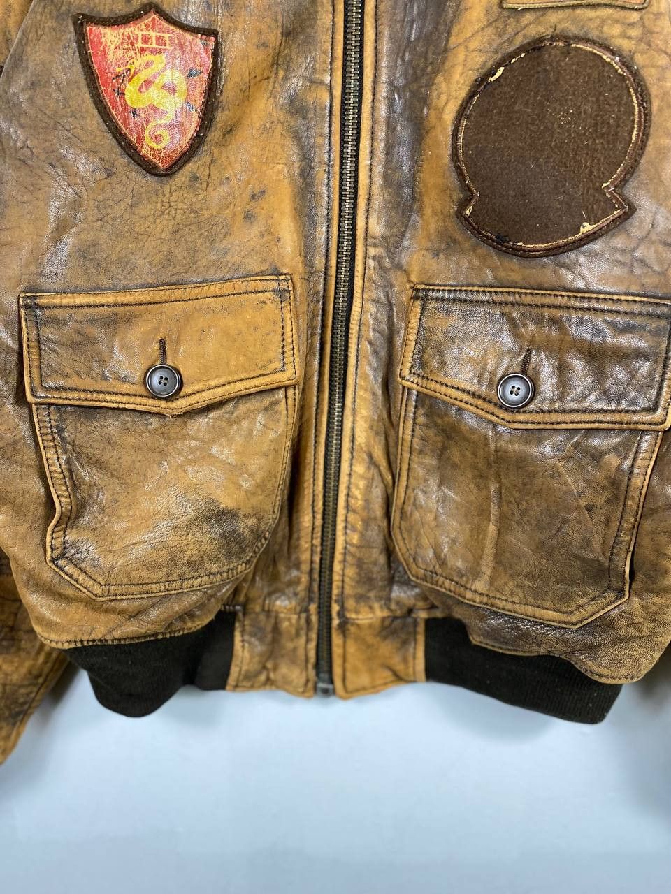 Avirex vintage avirex us air force leather jacket distressed Size US M / EU 48-50 / 2 - 5 Thumbnail