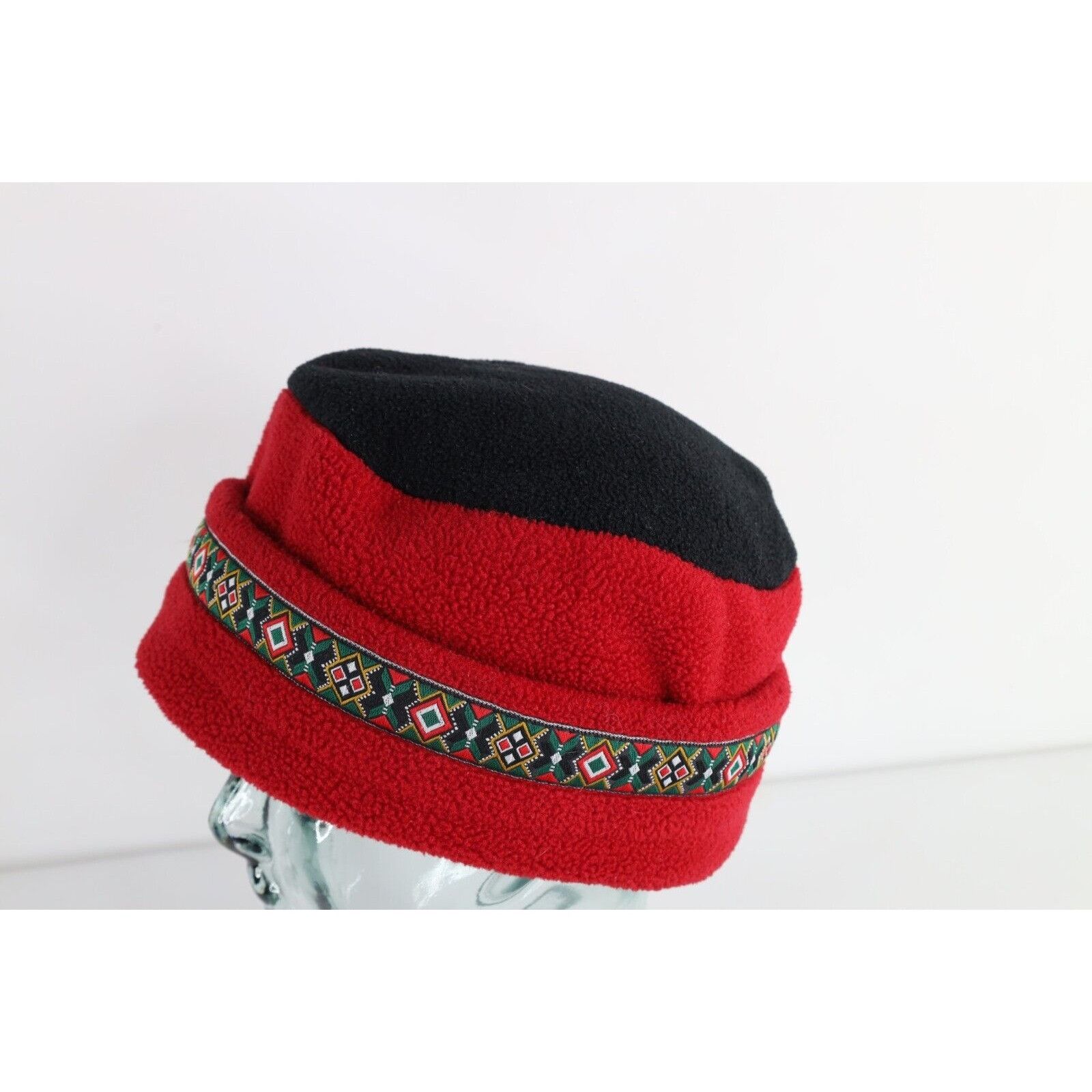 L.L. Bean × Vintage Vintage 90s LL Bean Fair Isle Fleece Cuffed Winter Hat Size ONE SIZE - 2 Thumbnail