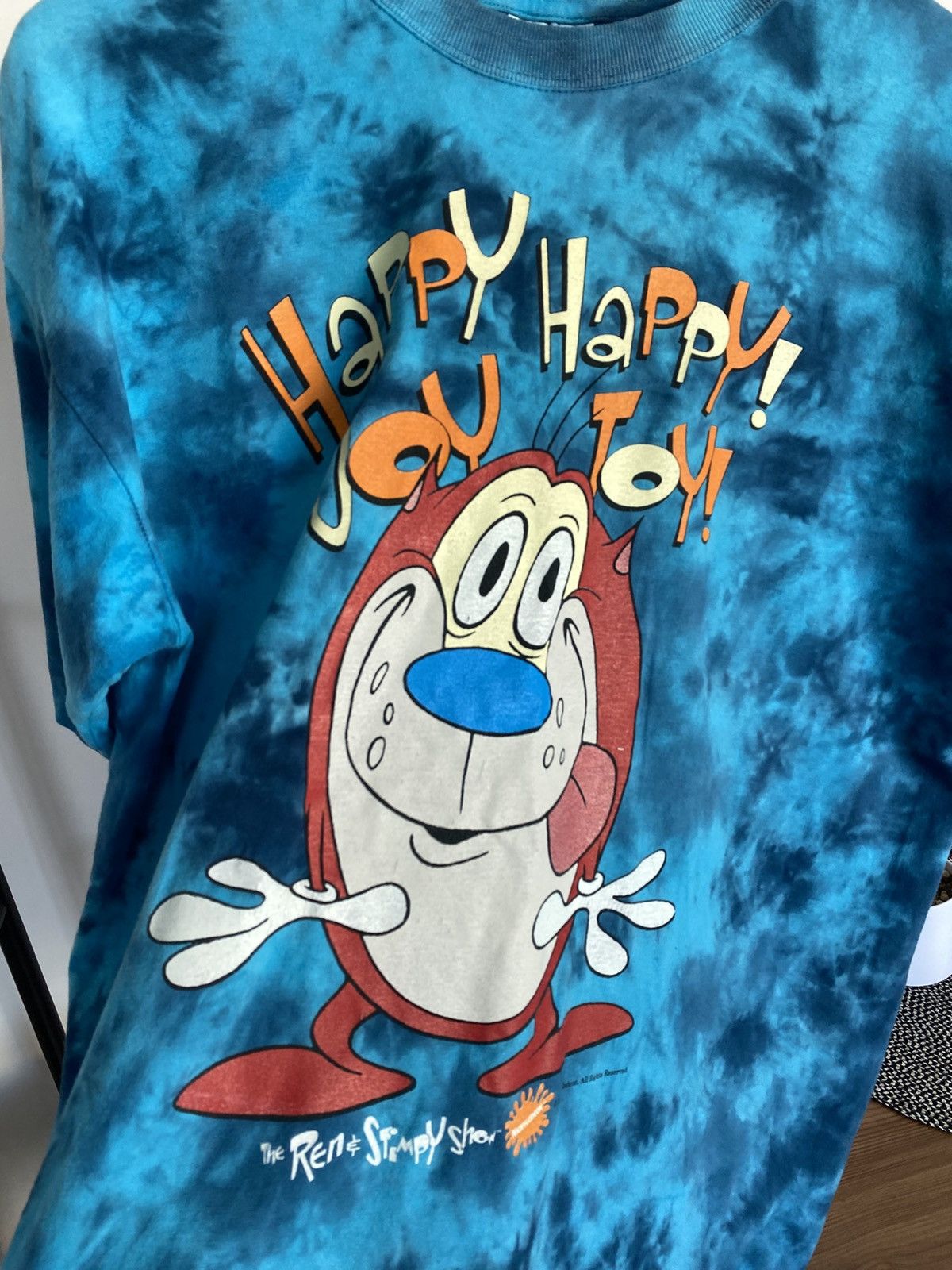 Nickelodeon Tie Dye The Ren and Stimpy show Happy Happy Joy Toy 1994’s Size US XL / EU 56 / 4 - 2 Thumbnail