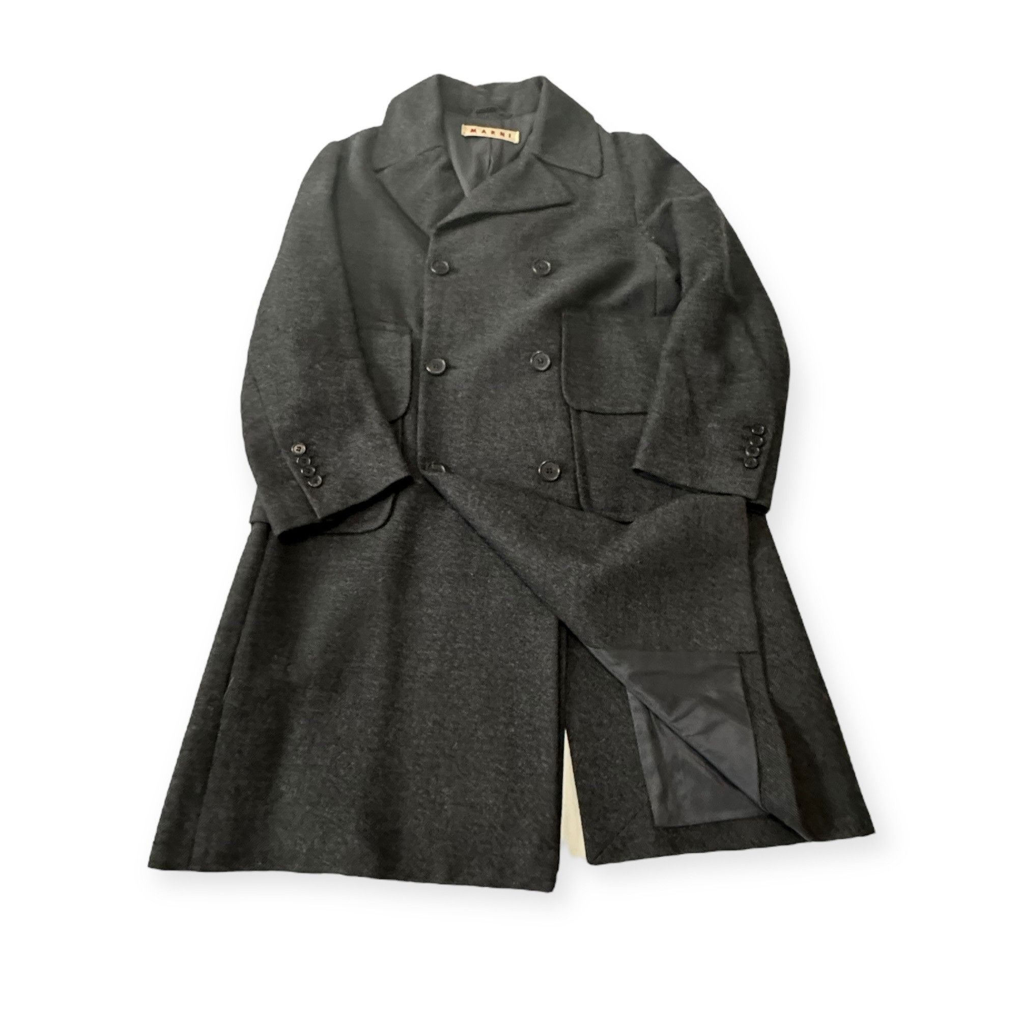 Marni Marni Gray Wool Double Breasted Coat IT44 Consuelo Era Overs Size M / US 6-8 / IT 42-44 - 5 Thumbnail