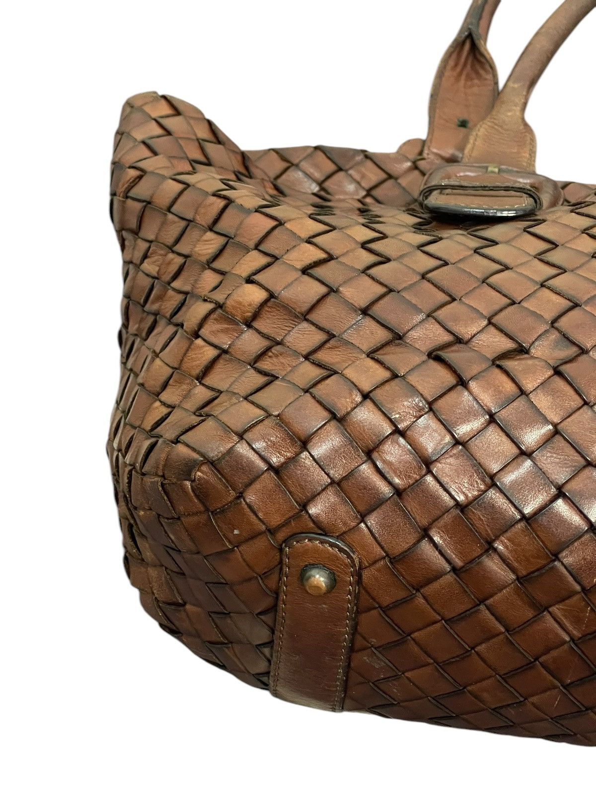 Genuine Leather Full Leather Patina Woven Sazaby Japan Tote Bag 1🟩6 Size ONE SIZE - 8 Thumbnail