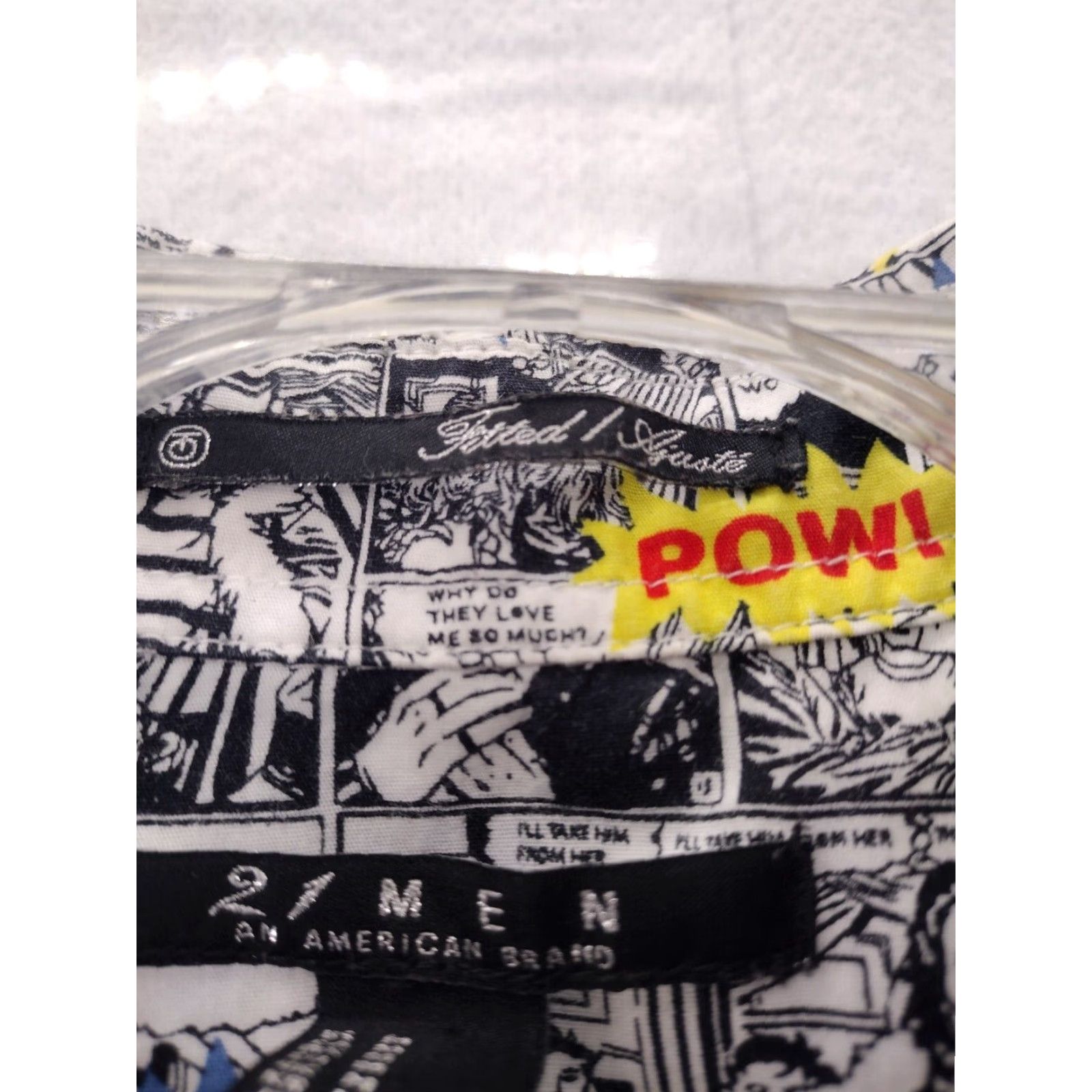 21 Men VINTAGE 21 MEN Shirt Mens Medium White Graphic Tee Comics All Over - 2010s - White Cotton T-Shirt Mens Medium Comics Print All Seasons Regular Fit Size US M / EU 48-50 / 2 - 4 Thumbnail