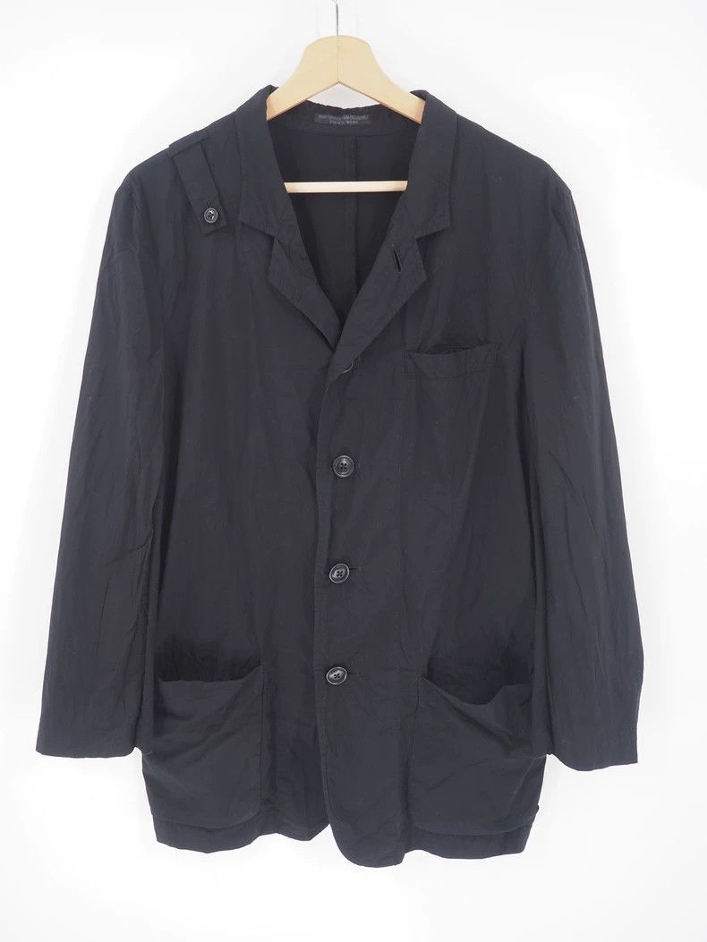 Yohji Yamamoto Yohji Yamamoto Black Lightweight Nylon Jacket Size US M / EU 48-50 / 2 - 1 Thumbnail