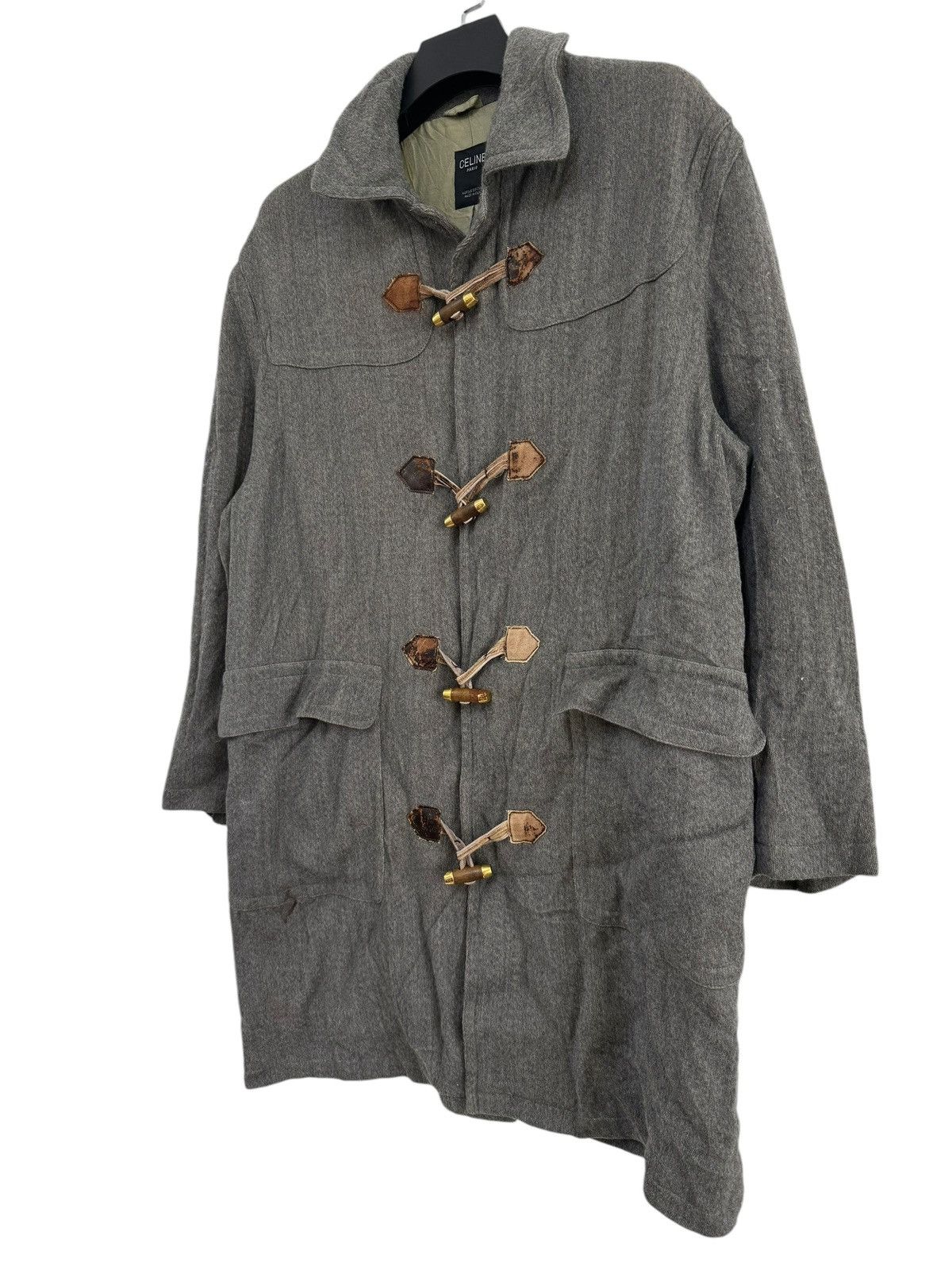 Celine × Designer × Vintage CELINE PARIS WOOL LONG JACKET ZIPPER UP Size US L / EU 52-54 / 3 - 3 Thumbnail