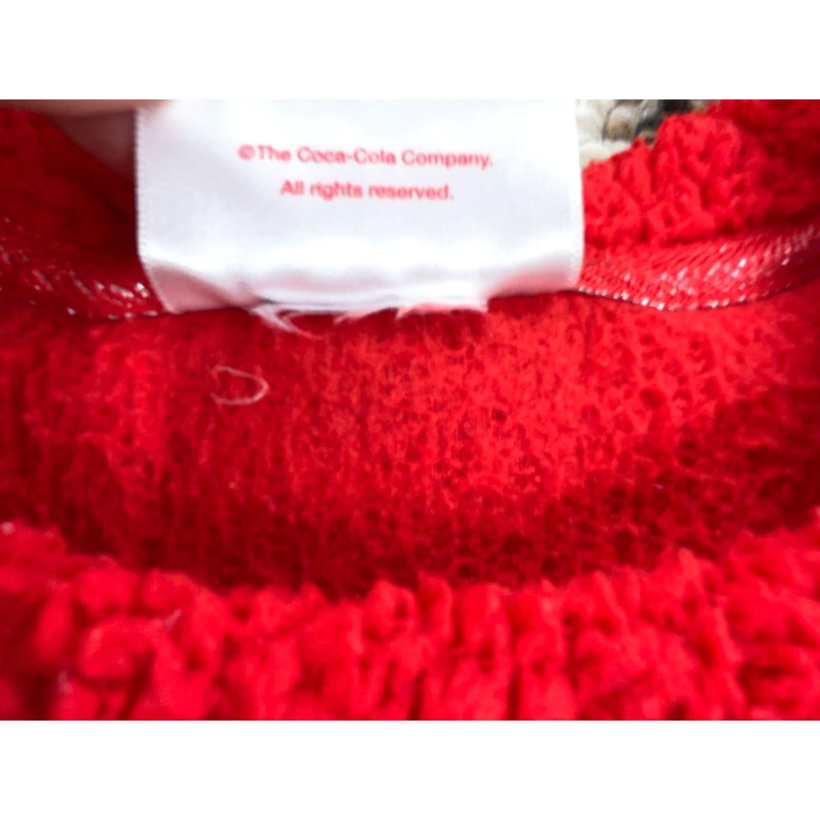 Vintage Coca-Cola Sweater Women Large Red Deep Pile Sherpa Fleece Crewneck Sweatshirt Size L / US 10 / IT 46 - 5 Thumbnail