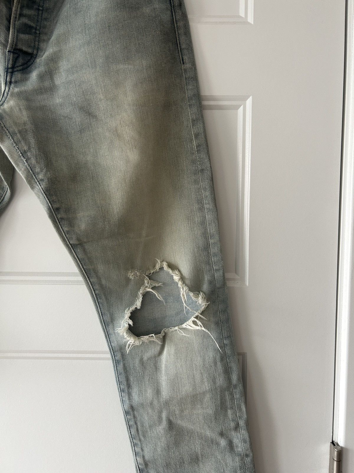 John Elliott John Elliott Cast 2 Odeon Indigo Distressed Denim Size US 29 - 4 Thumbnail