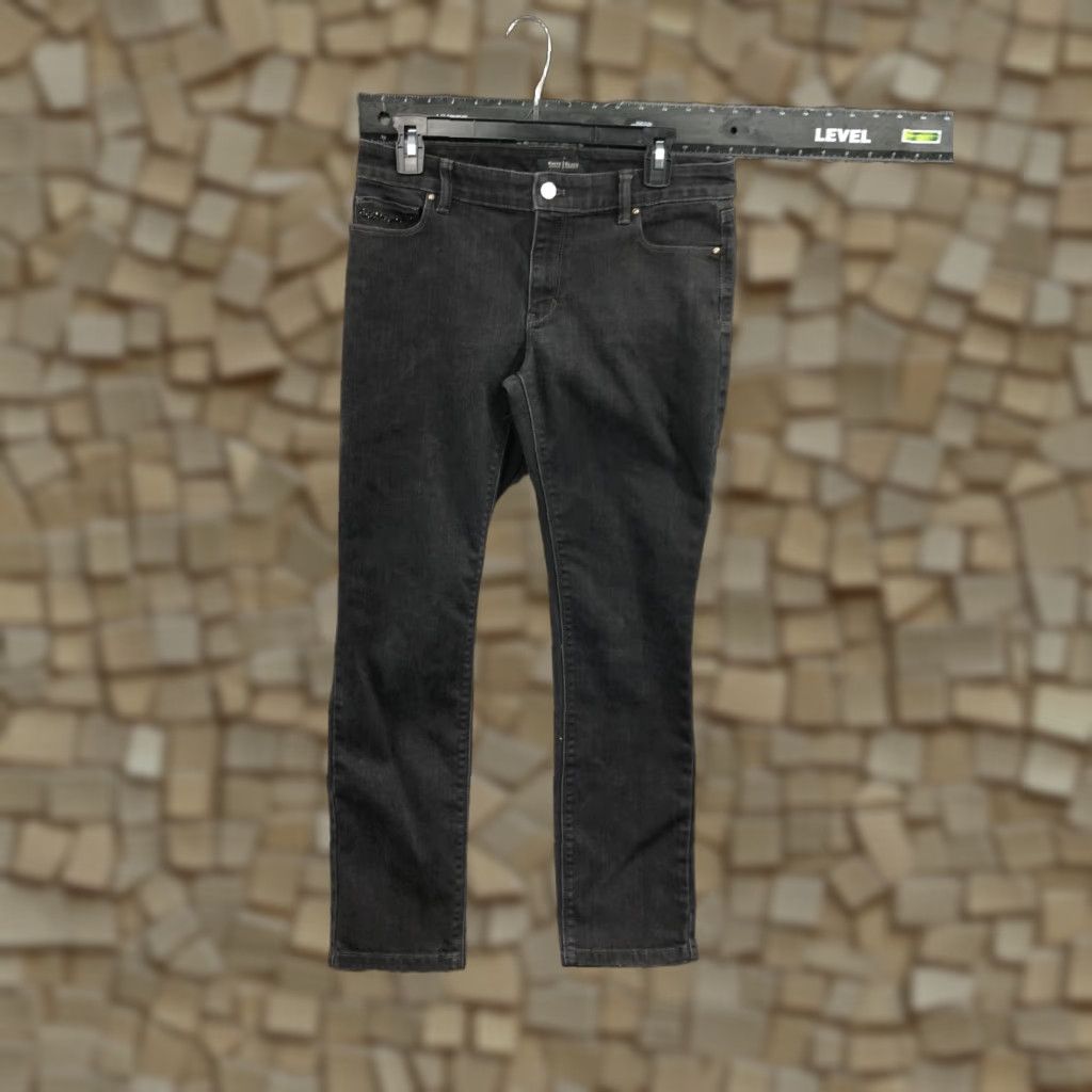 White House Black Market White House Black Market Slim Ankle Jeans Size 8 Womens Dark Wash Black Slimming 5-Pocket Denim Jeans Female Size 30" / US 8 / IT 44 - 1 Thumbnail