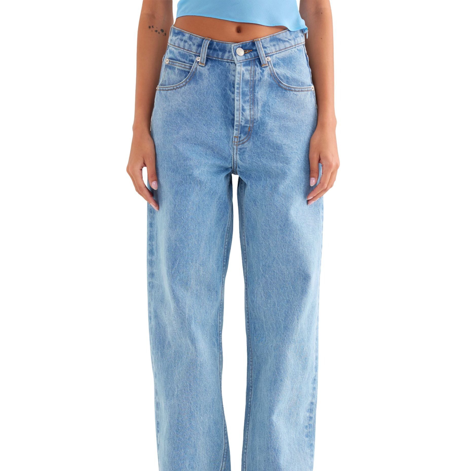 Venroy VENROY V Front Denim Light Blue Jean $180 NWT XS Size 27" / US 4 / IT 40 - 5 Thumbnail