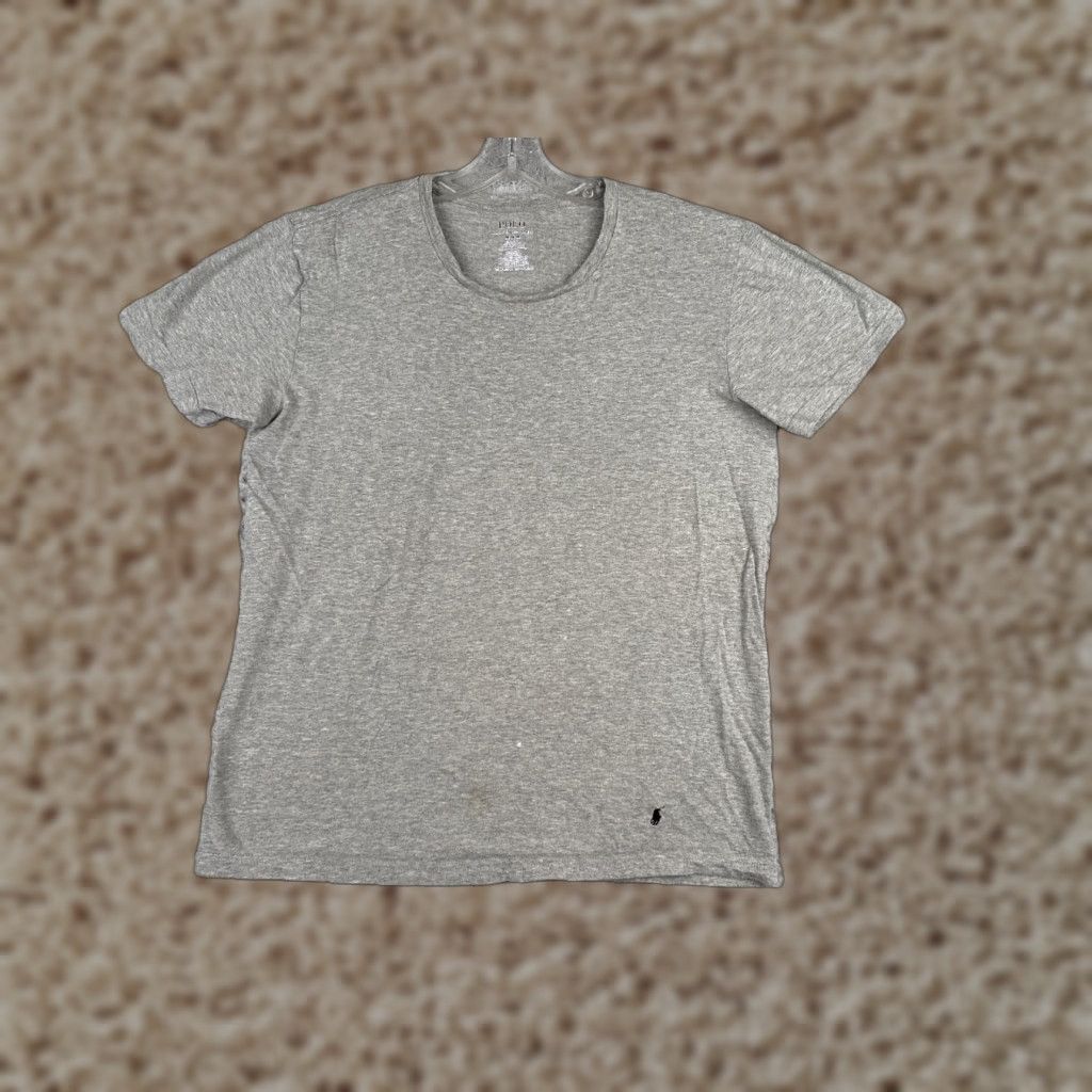 Polo Ralph Lauren Polo Ralph Lauren Shirt Men Medium Gray 100% Cotton Short Sleeve Crew Neck Slim Embroidered Logo Classic American Designer Sports Mens Size US M / EU 48-50 / 2 - 1 Thumbnail