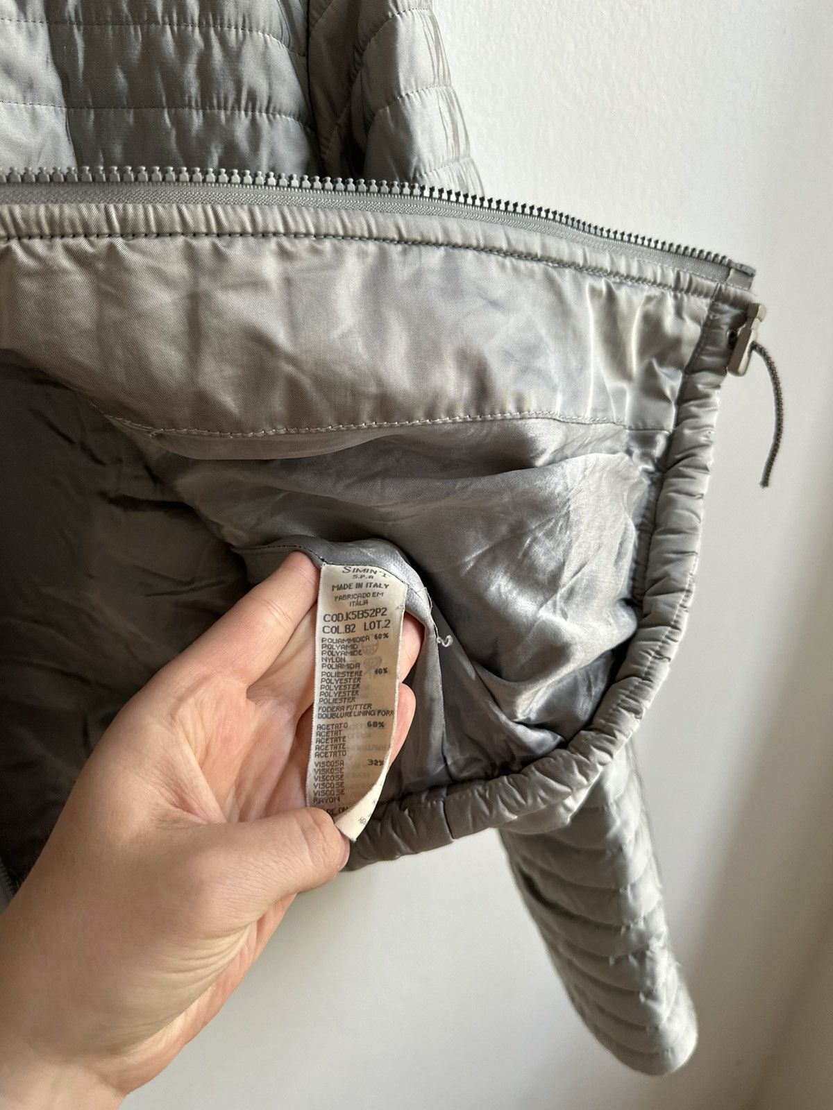 Giorgio Armani Armani Vintage 90s Cropped Unisex Silver Jacket Size M / US 6-8 / IT 42-44 - 6 Thumbnail