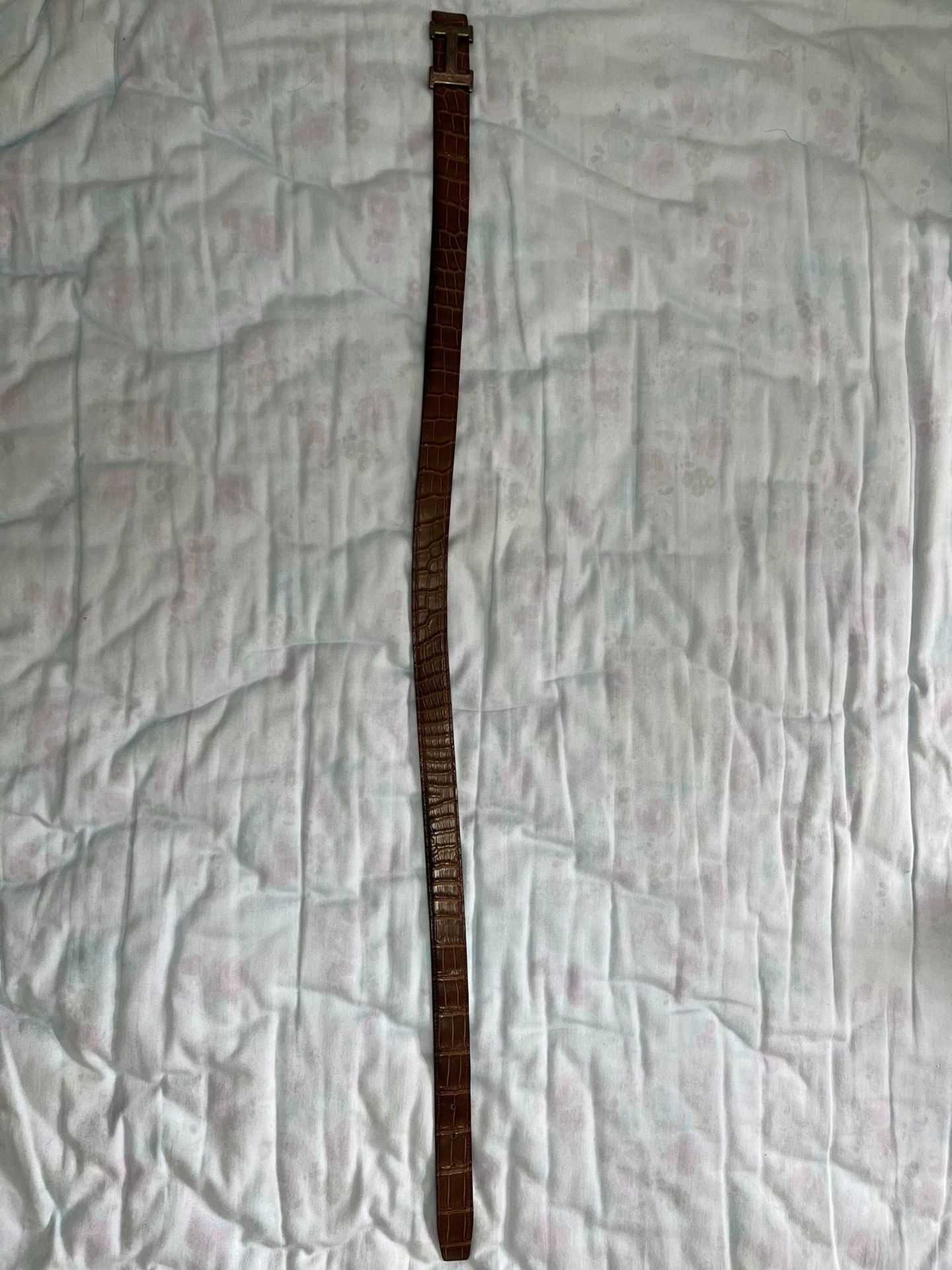 Hermes Hermes Crocodile Belt Gold Brown 95 Limited Size ONE SIZE - 2 Thumbnail