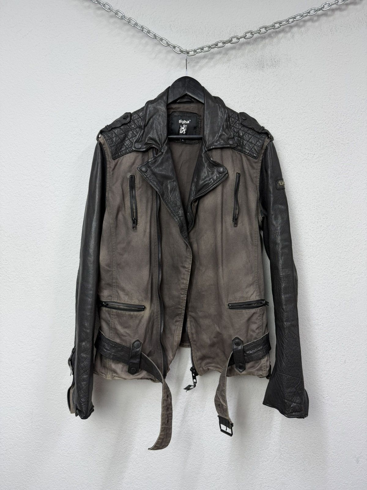 If Six Was Nine Rick Owens Style Bomber Cropped Leather Jacket Distressed Size US L / EU 52-54 / 3 - 1 Thumbnail