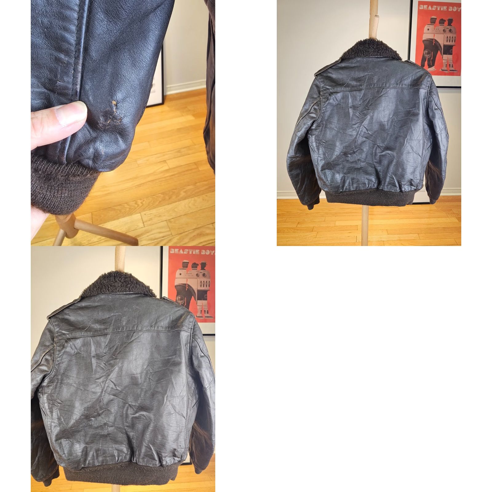 Schott VINTAGE SCHOTT G-1 674 MS FLIGHT BOMBER LEATHER JACKET SZ 42 MEN Size US XS / EU 42 / 0 - 9 Thumbnail