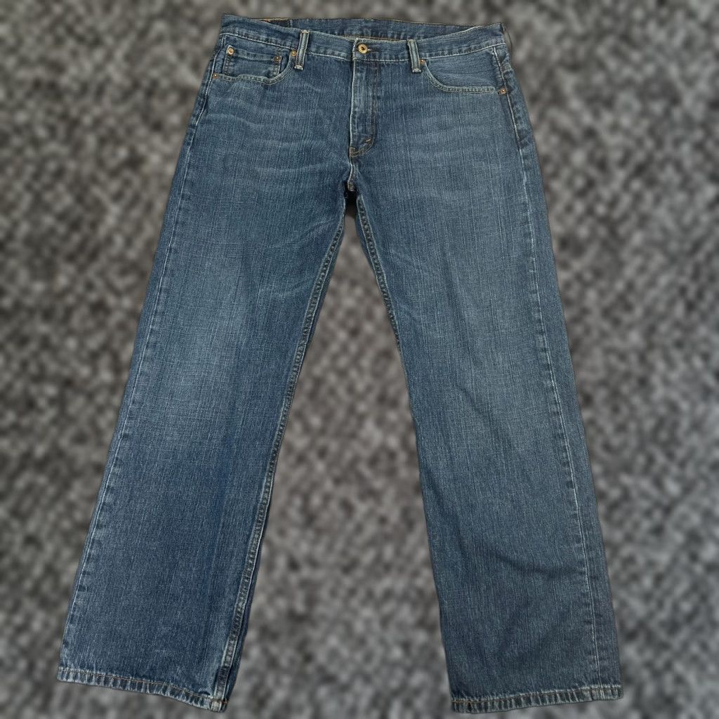 Levi's VINTAGE Levi's 569 Baggy Jeans Men's 38x30 Relaxed Fit Dark Blue Denim Wide-Leg Pants Size US 38 / EU 54 - 1 Thumbnail