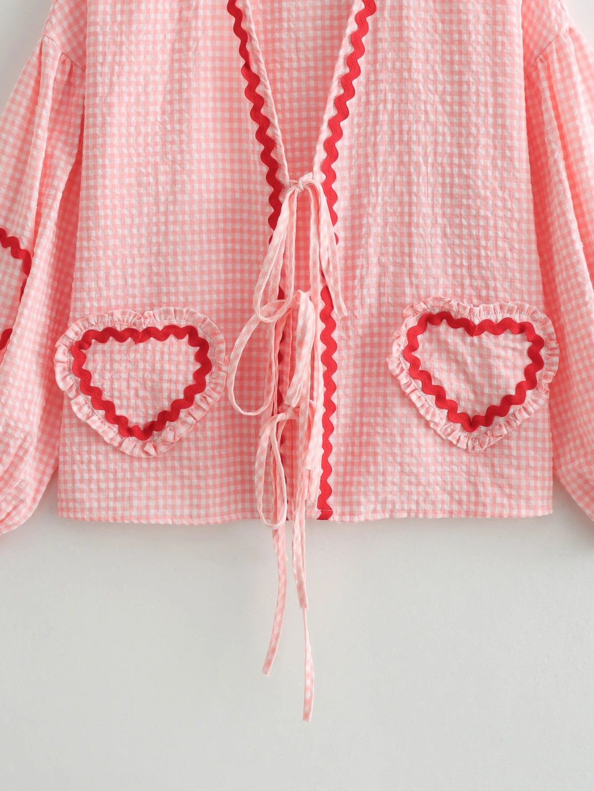 Other Vintage Heart Print Long Sleeve Tee Shirt y2k Size M / US 6-8 / IT 42-44 - 6 Thumbnail