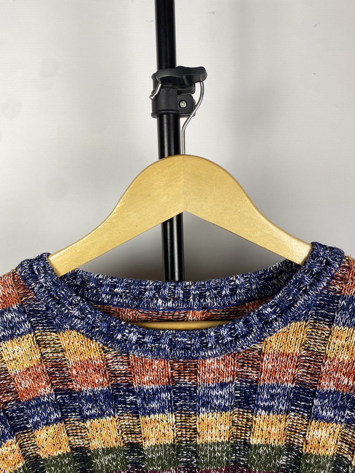 Designer × Japanese Brand × Vintage Vintage 90s Japanese Pachwork Knitted Sweater Coogi Style Size US M / EU 48-50 / 2 - 3 Thumbnail
