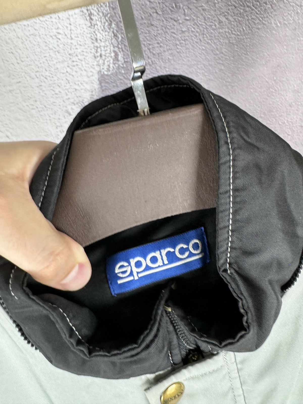 Vintage Sparco vintage racing France big logo nylon jacket grey S Size US S / EU 44-46 / 1 - 12 Thumbnail