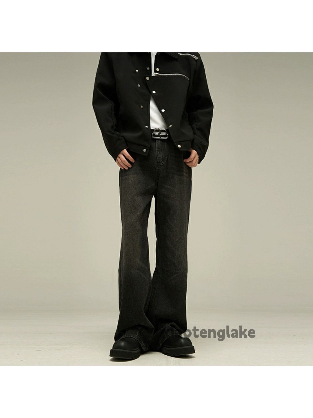 Jean × Vintage washed faded y2k skate hiphop yuppie flared jeans Size US 32 / EU 48 - 3 Thumbnail