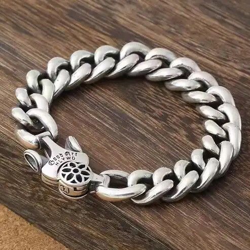 Jewelry Punk Heavy Cuban Chain Bracelet Size ONE SIZE - 4 Thumbnail