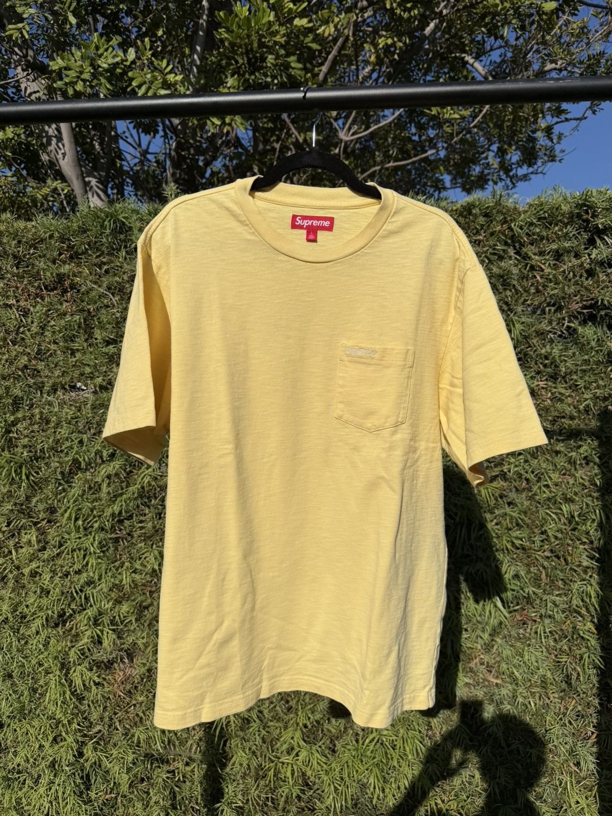 Supreme Yellow red supreme drip t shirt | Grailed