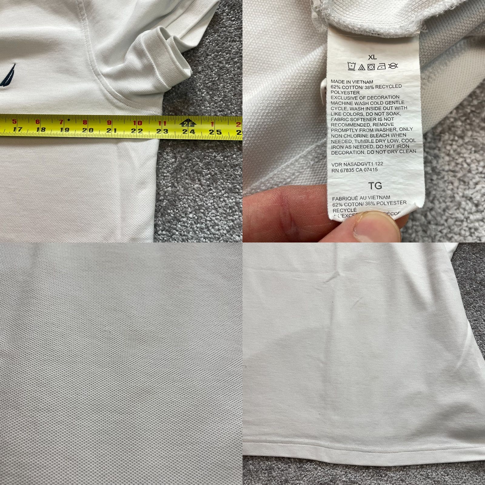 Nautica Nautica Polo Shirt Mens XL White Slim Fit Preppy Golf Rugby Top Shirt Size US XL / EU 56 / 4 - 8 Thumbnail