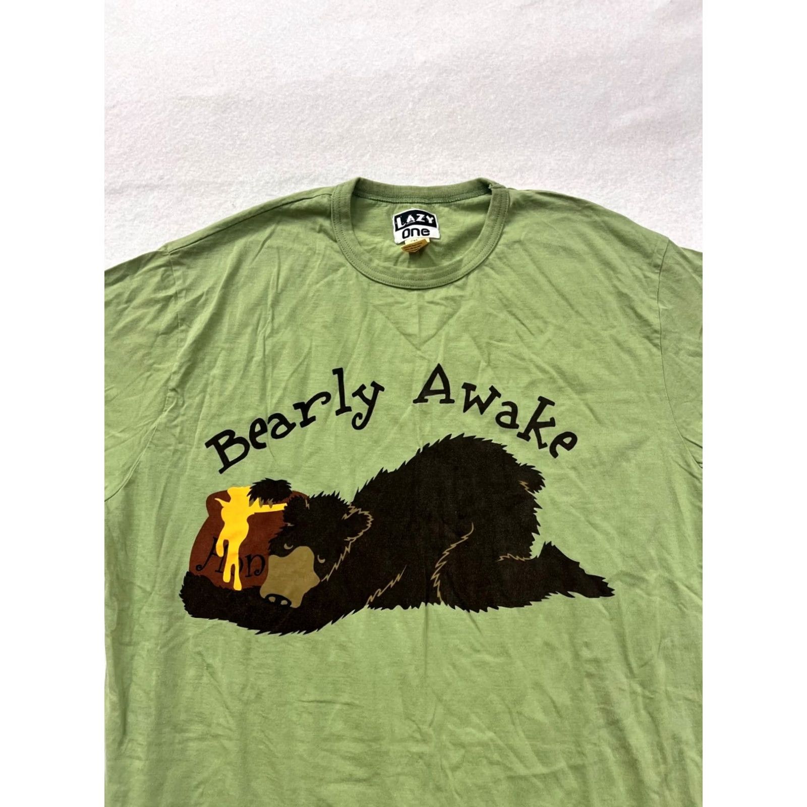 Vintage VINTAGE Lazy One Nightgown Womens OS Green Bearly Awake Graphic Nightgown 8166 Free Next Day Shipping Size ONE SIZE - 4 Thumbnail