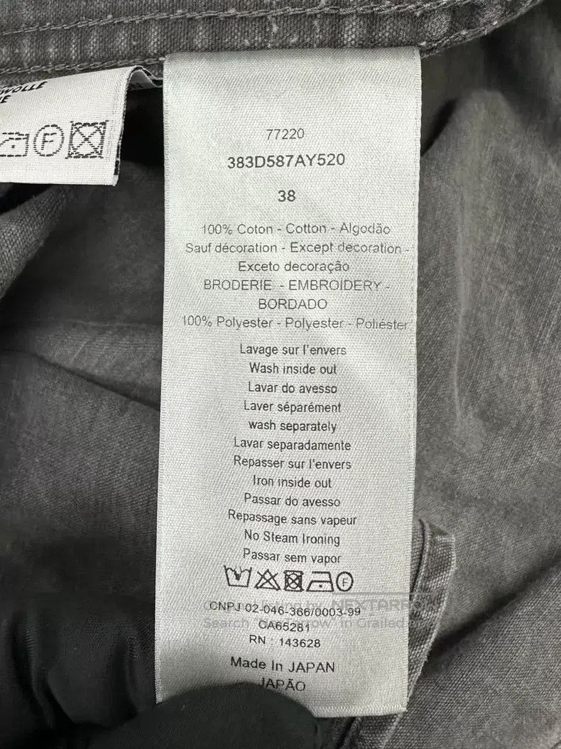 Dior Dior Size 38 Gray zipper pocket logo washed denim jacket Size US XXS / EU 40 - 4 Thumbnail