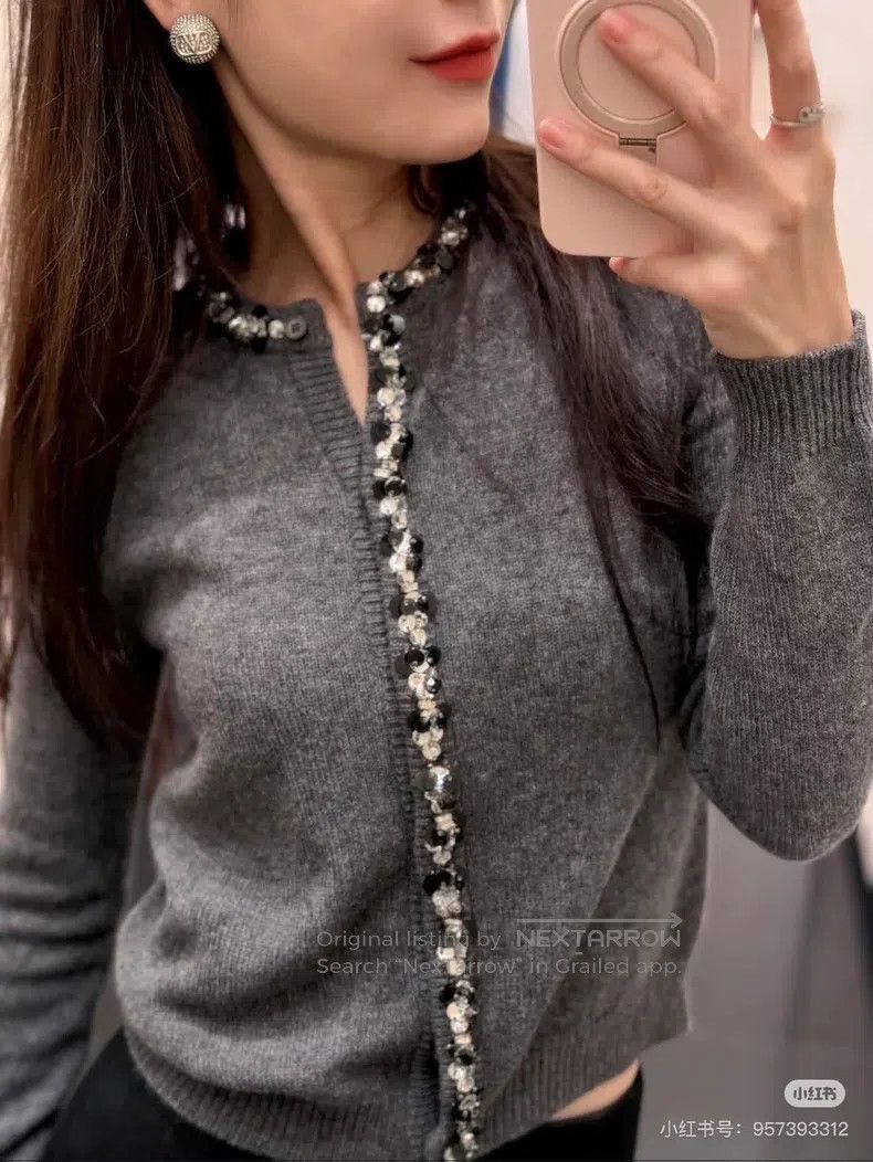 Valentino Valentino Beaded heavy work sheep wool cardigan Size S / US 4 / IT 40 - 9 Thumbnail