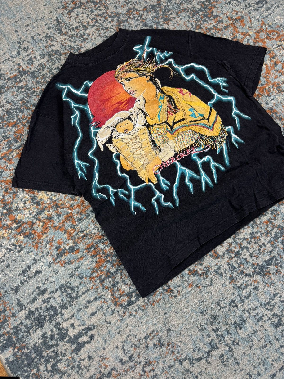 Vintage Vintage 90s American Thunder Cherokee tribe all over print Size US XL / EU 56 / 4 - 3 Thumbnail