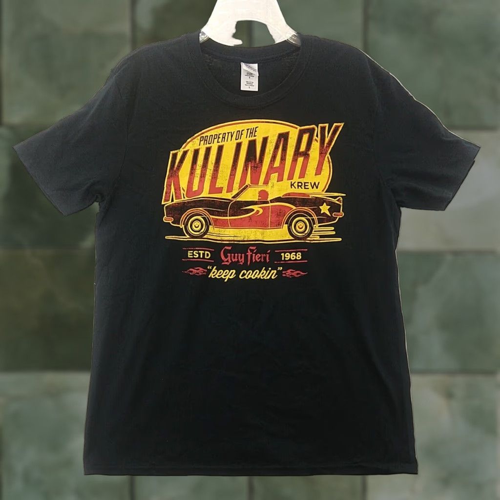 Gildan VINTAGE Guy Fieri Food Network T Shirt Mens Large Black Size US L / EU 52-54 / 3 - 1 Thumbnail
