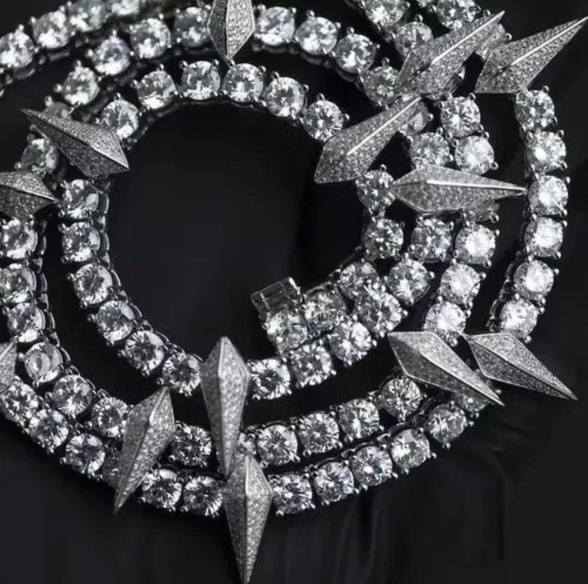 Jewelry 20" Tennis Chain Spike Charm Necklace🔥🔥🔥 Size ONE SIZE - 3 Thumbnail