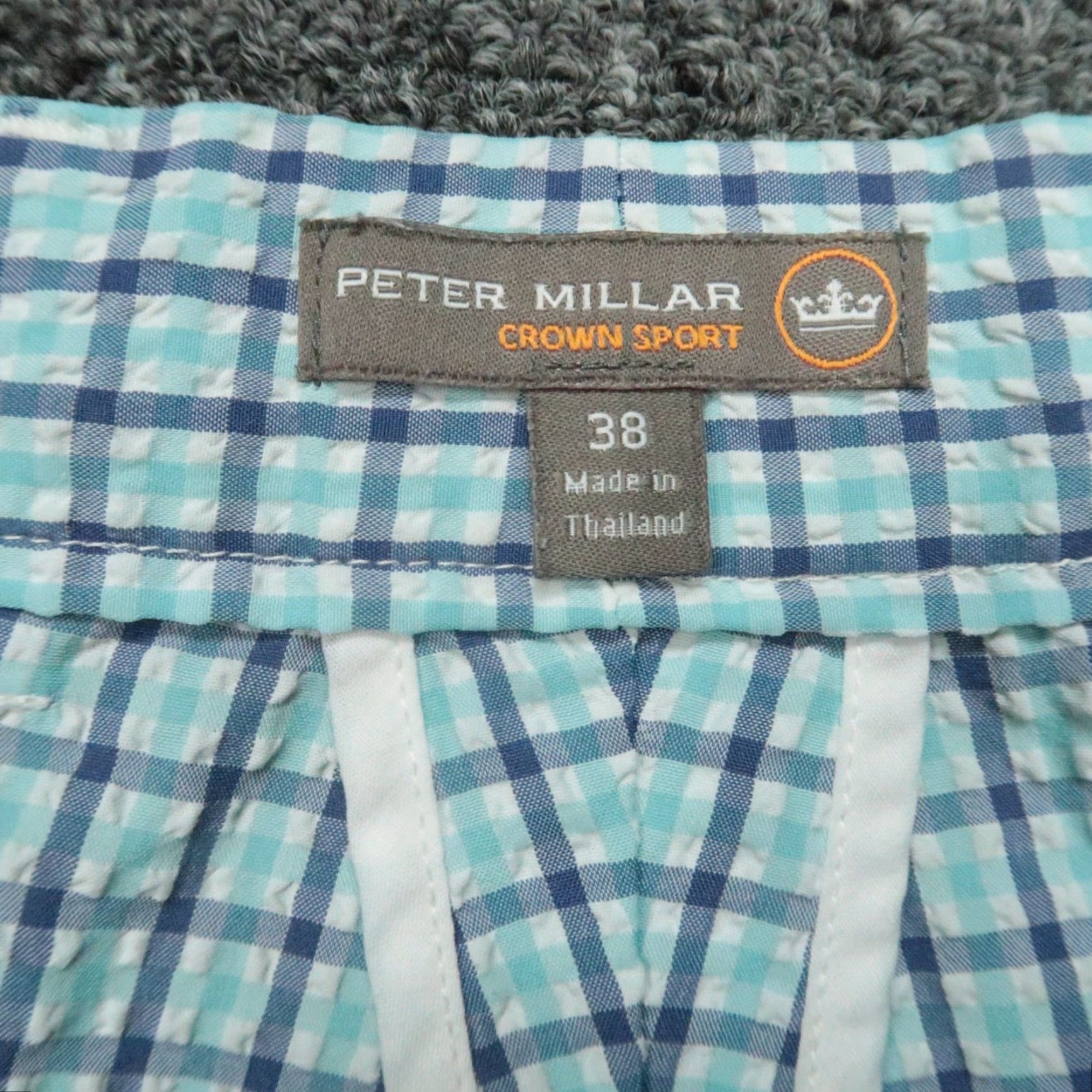 Peter Millar Peter Millar Shorts Men 38 Blue White Apex Seersucker Performance Chino Size US 38 / EU 54 - 3 Thumbnail