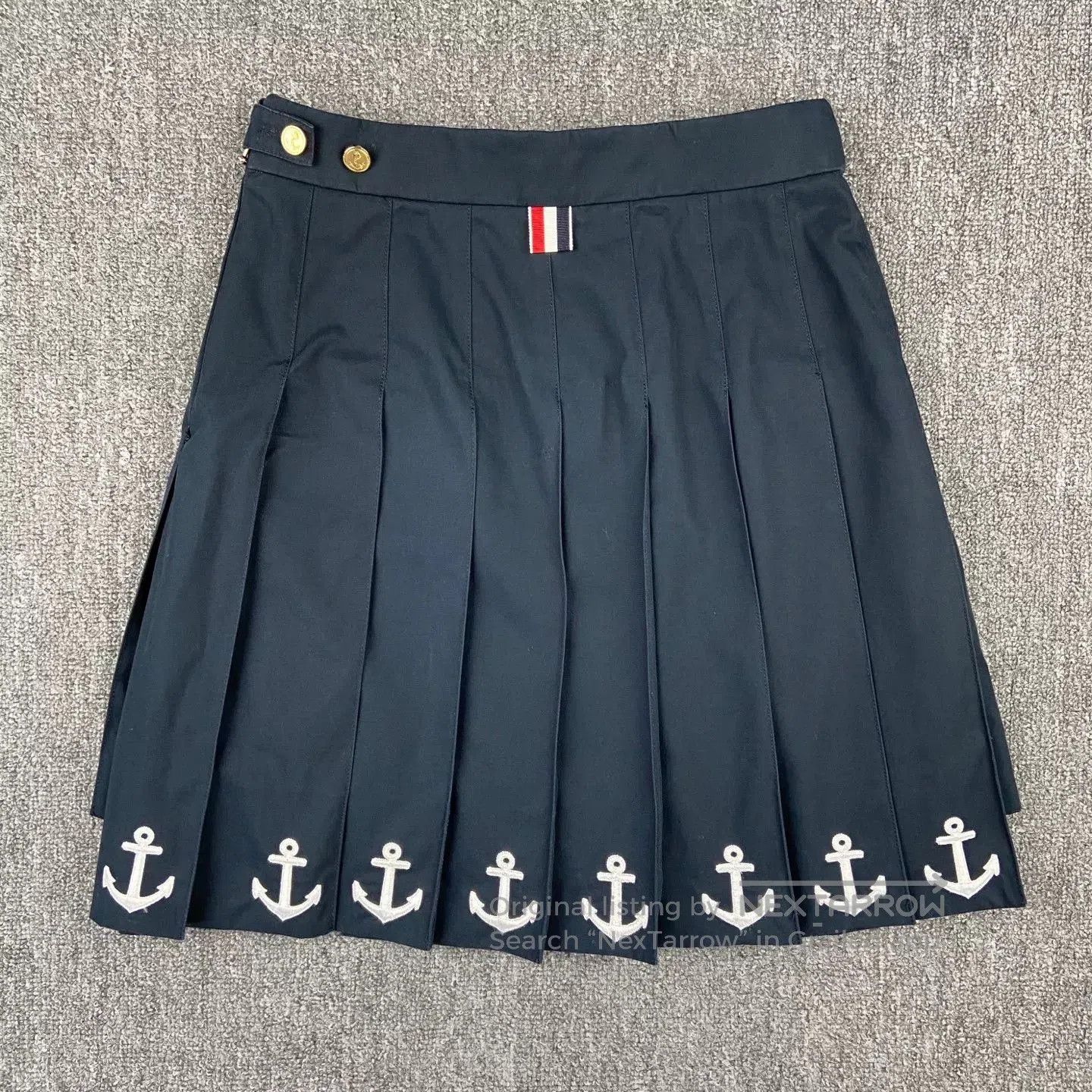 Thom Browne navy pleated skirt by thom browne. Size 26" / US 2 / IT 38 - 4 Thumbnail