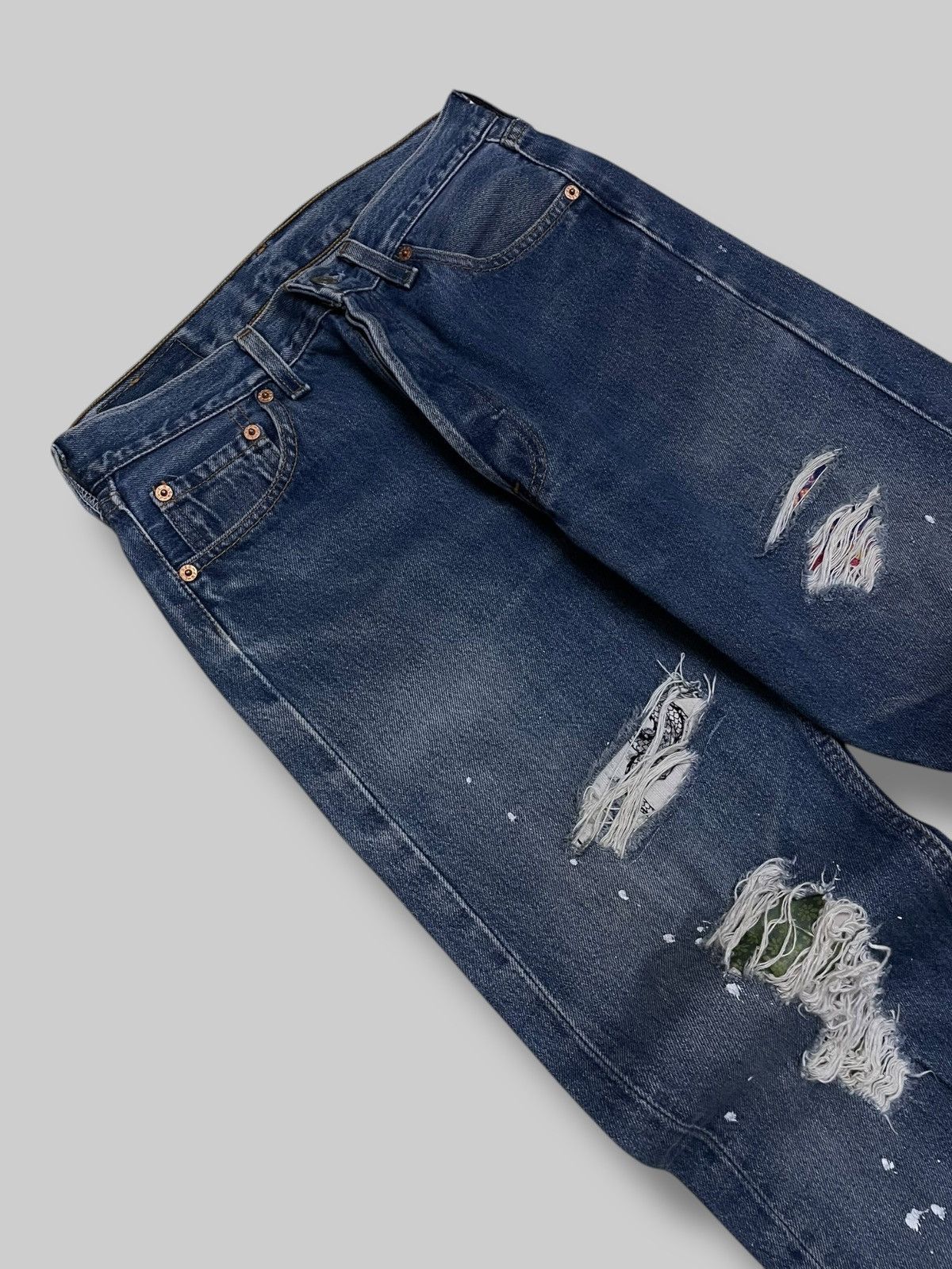 Levi's Vintage Clothing Vintage 90s Og Levis Original 501 Splash Sukan Distressed Size US 28 / EU 44 - 7 Thumbnail