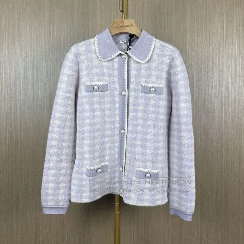 Miu Miu Miu Miu Color-Block Wool Cardigan for Women . Size L / US 10 / IT 46 - 1 Thumbnail