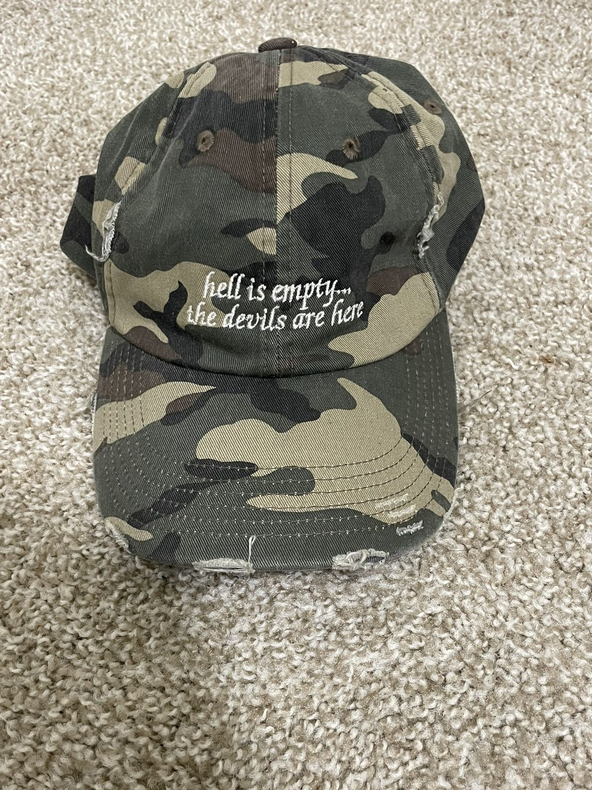 Hat Hell is empty the devils are here camo hat | Grailed