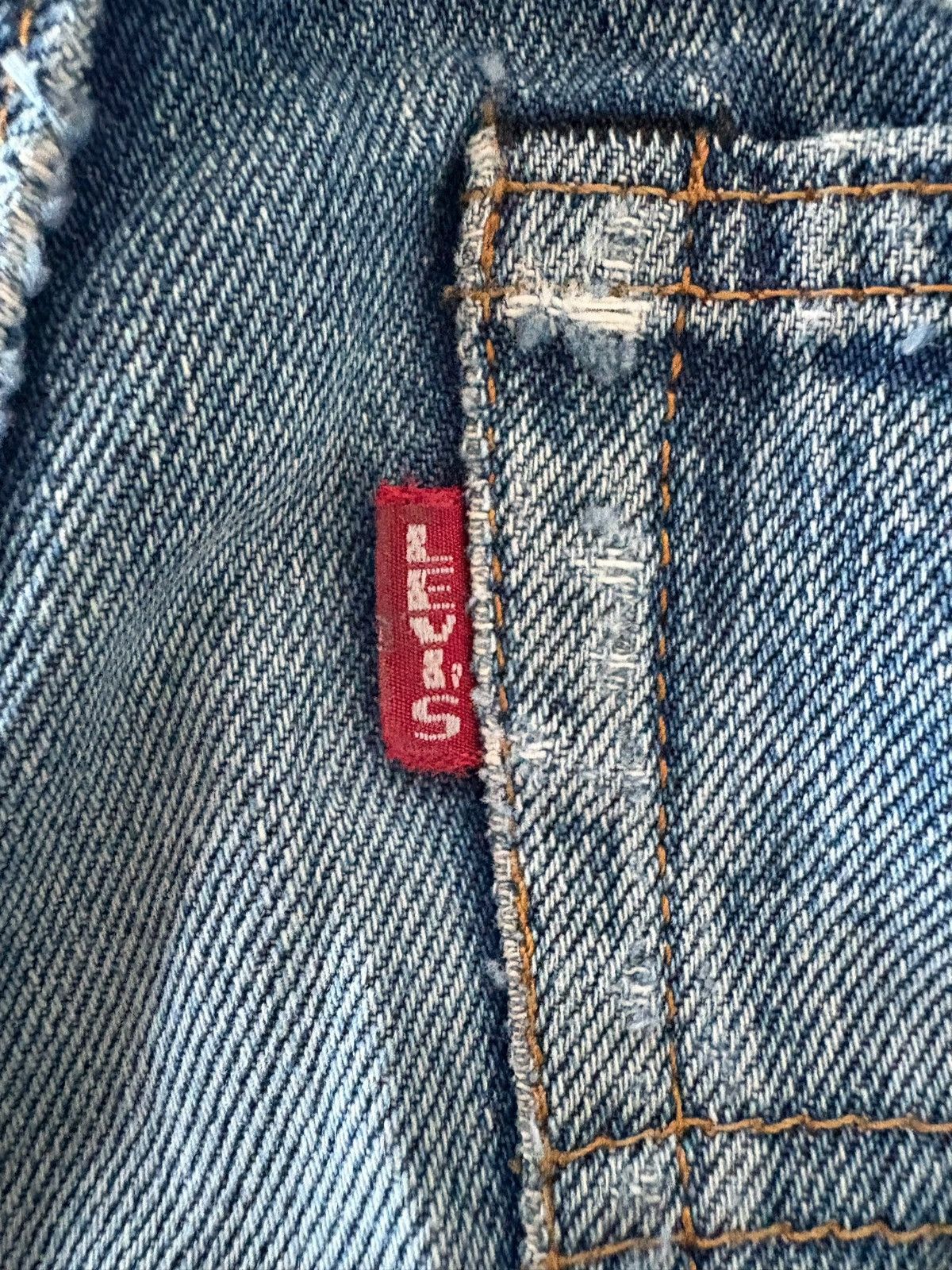 Levi's Vintage 90s Levis 501 Big E Selvedge Distress Baggy Jeans Size US 29 - 7 Thumbnail