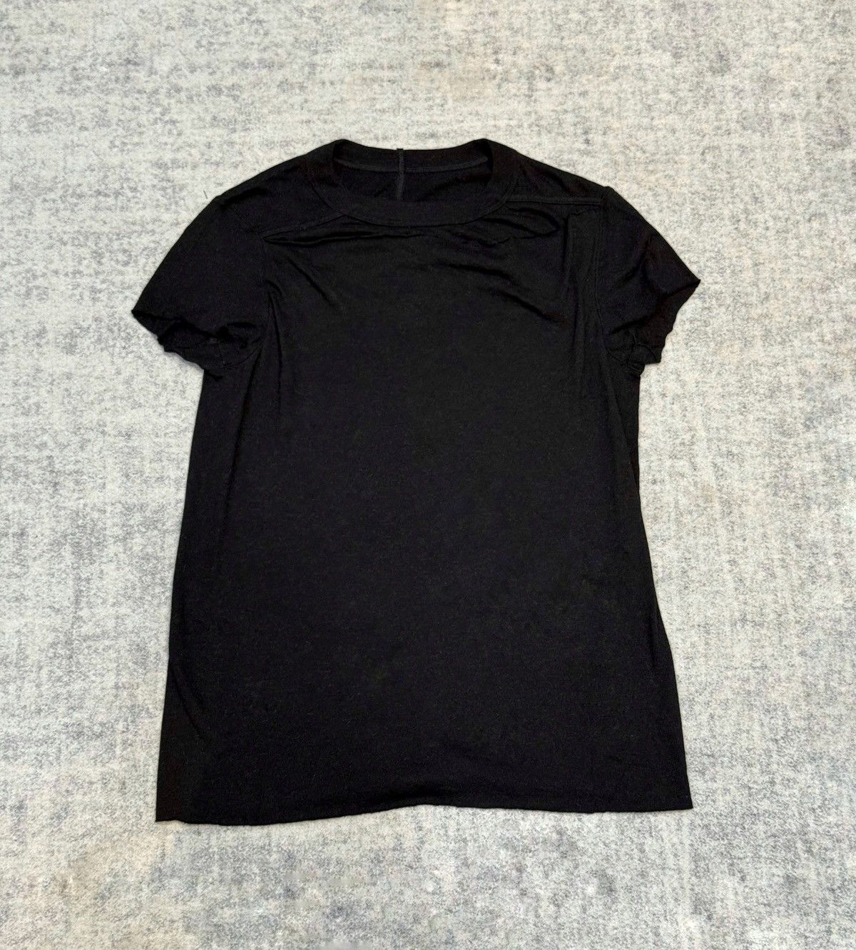 Rick Owens RICK OWEN Cropped level T shirt black Size S / US 4 / IT 40 - 1 Thumbnail