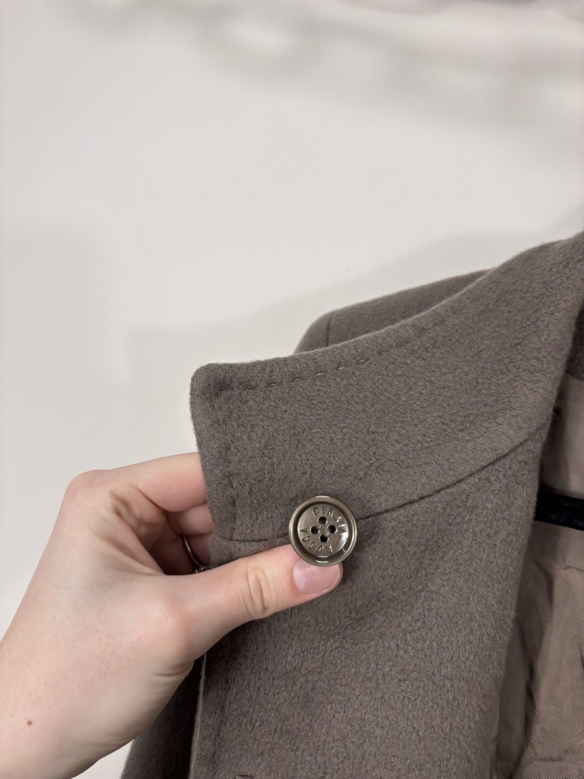 Cinzia Rocca Cinzia Rocca Women’s Taupe Virgin Wool Coat Stand Collar Size M / US 6-8 / IT 42-44 - 11 Thumbnail