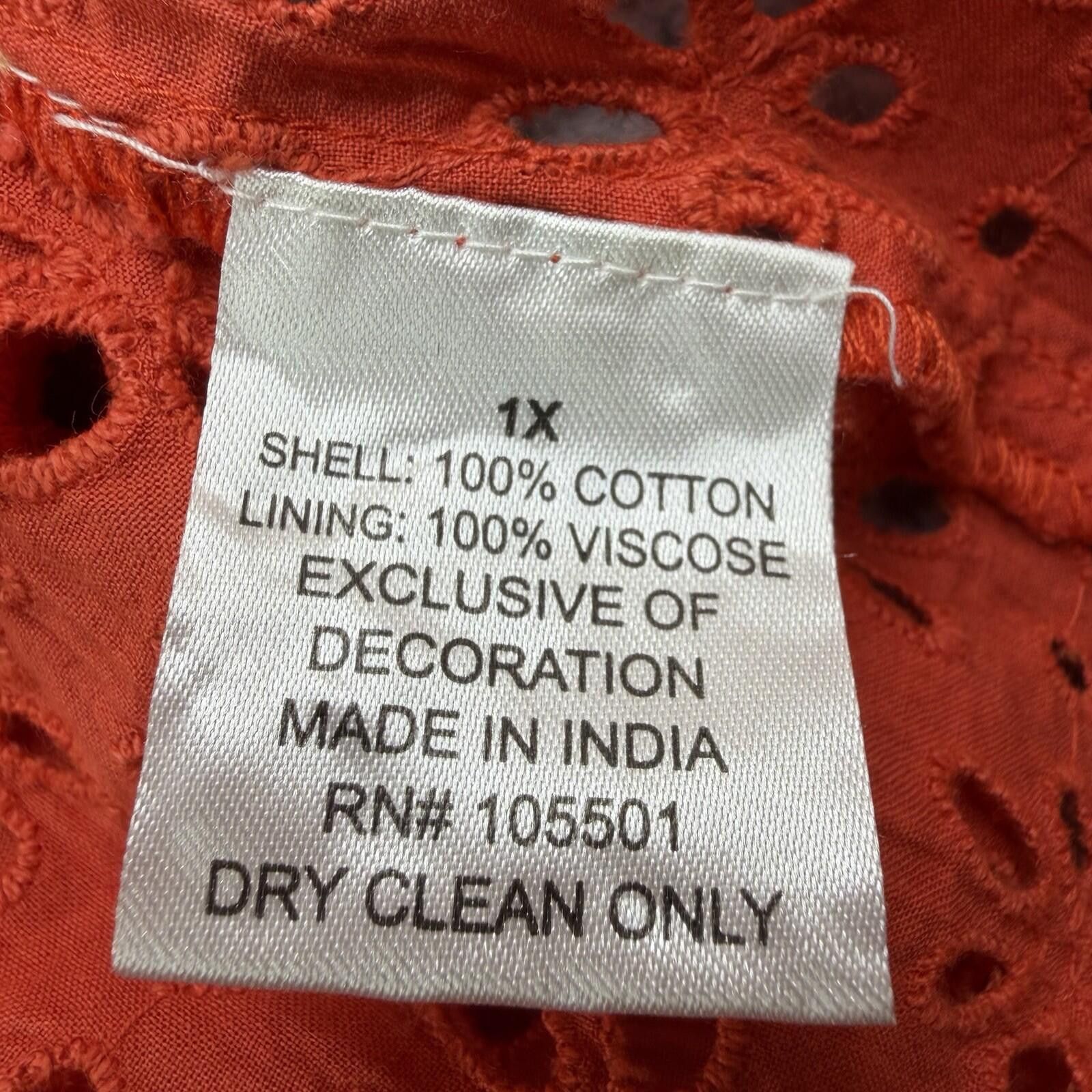 Other Double D Ranch Orange Western Dress Women's 1X Lined Size XL / US 12-14 / IT 48-50 - 12 Thumbnail